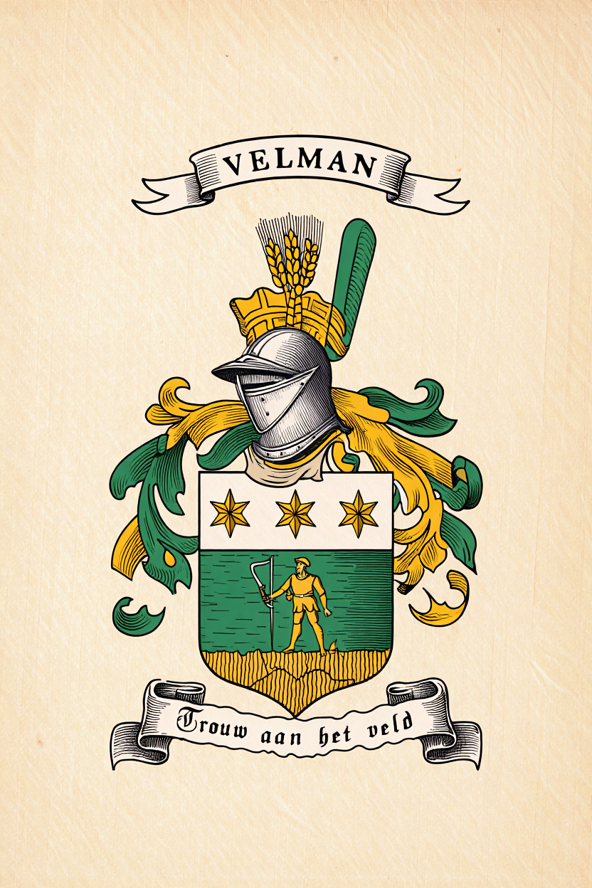 Familiewapen van de achternaam VELMAN (vergrendeld)