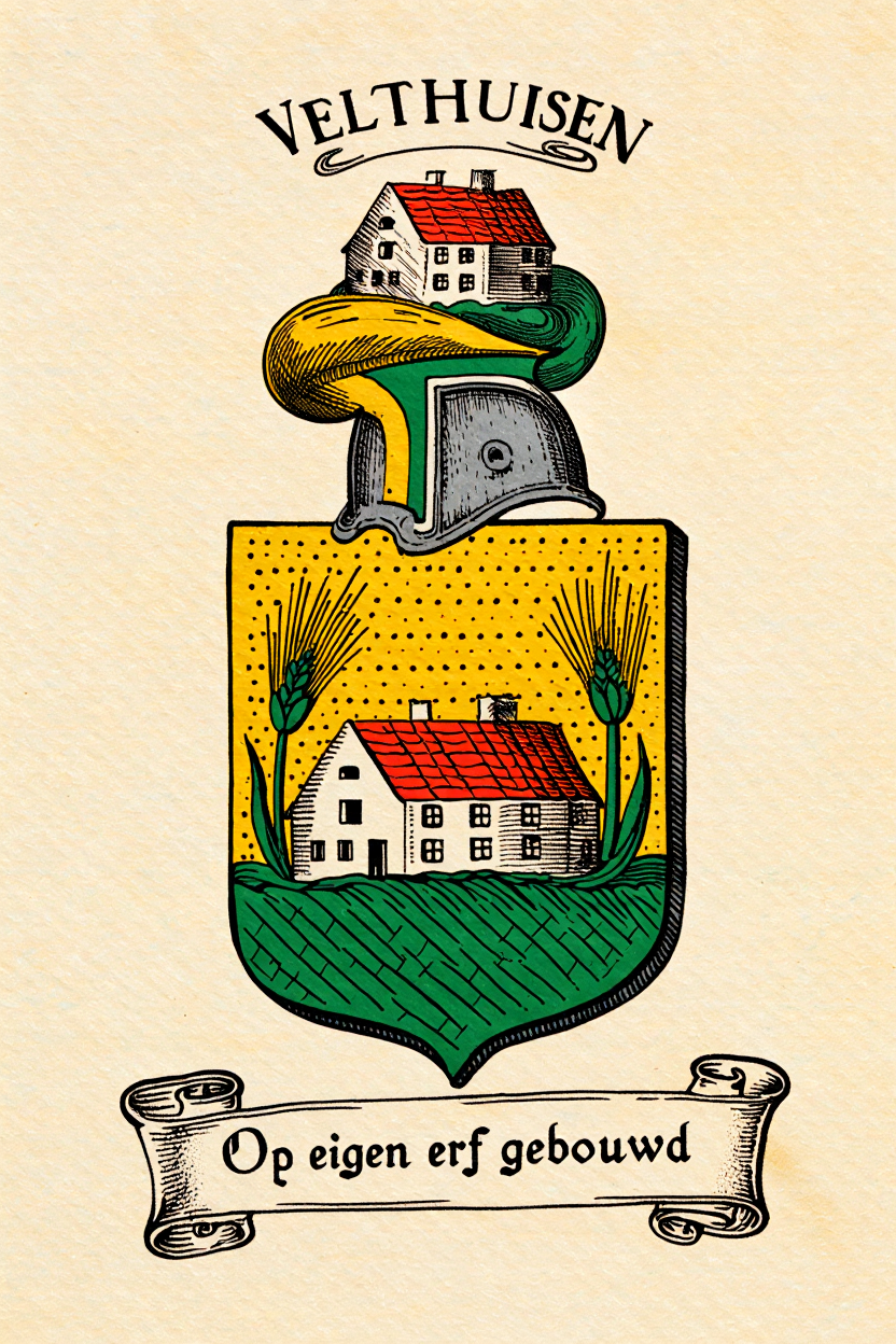 Familiewapen van de achternaam VELTHUISEN (vergrendeld)