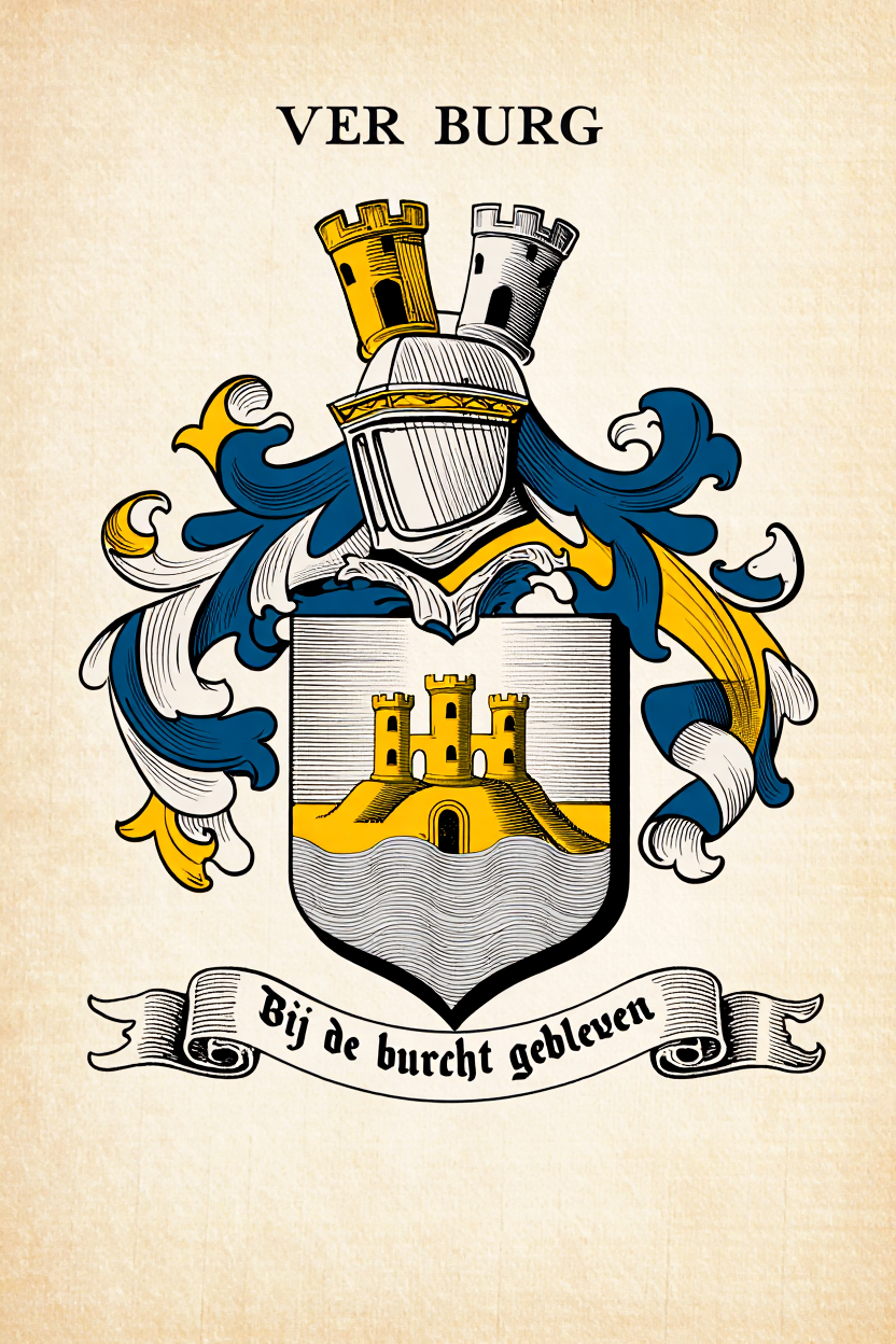 Familiewapen van de achternaam VER BURG (vergrendeld)