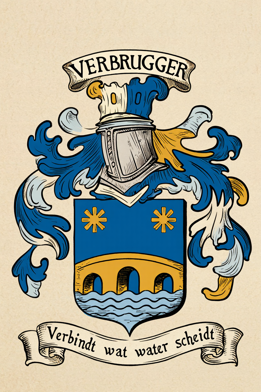 Familiewapen van de achternaam VERBRUGGER (vergrendeld)