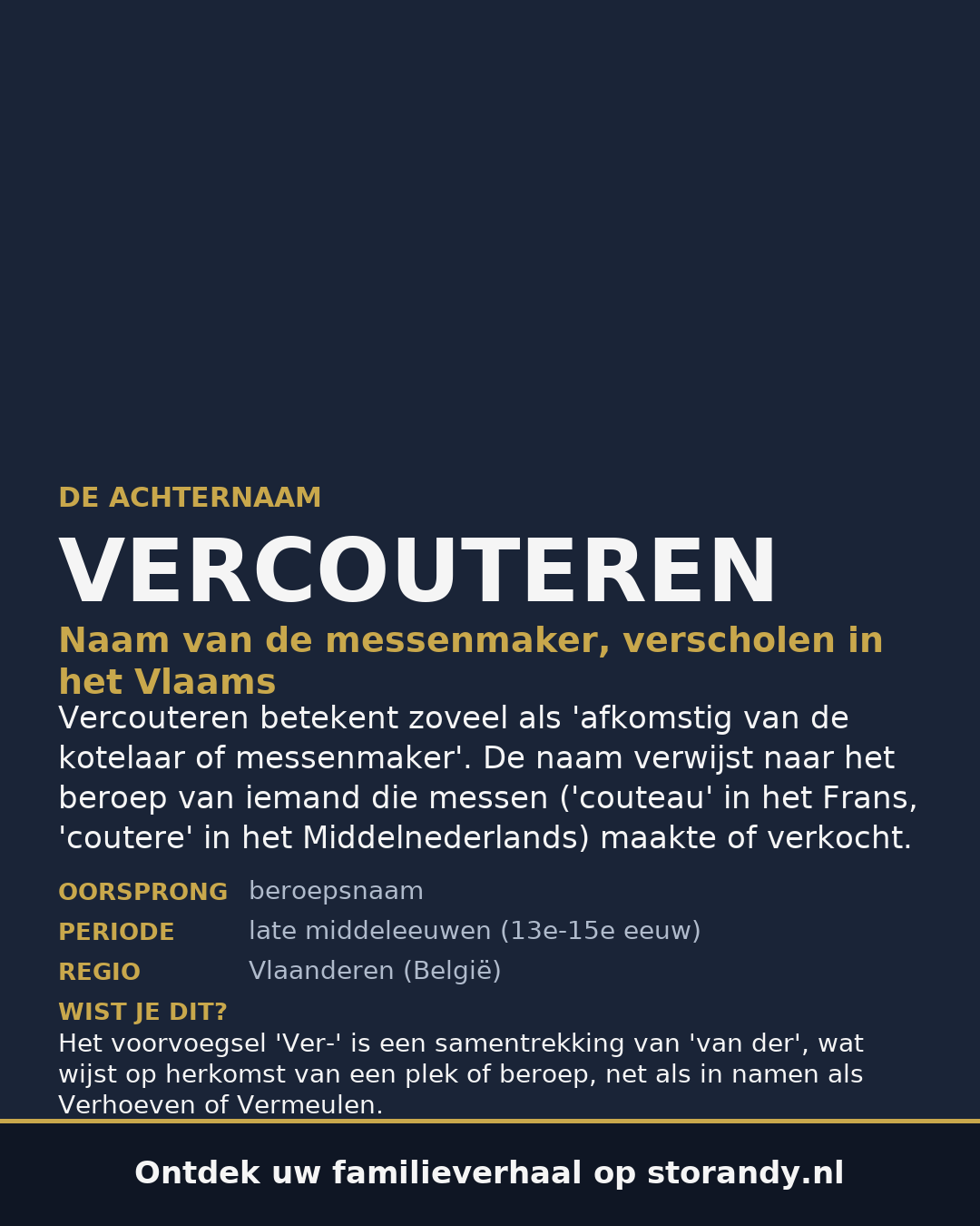 Familiewapen van de achternaam VERCOUTEREN