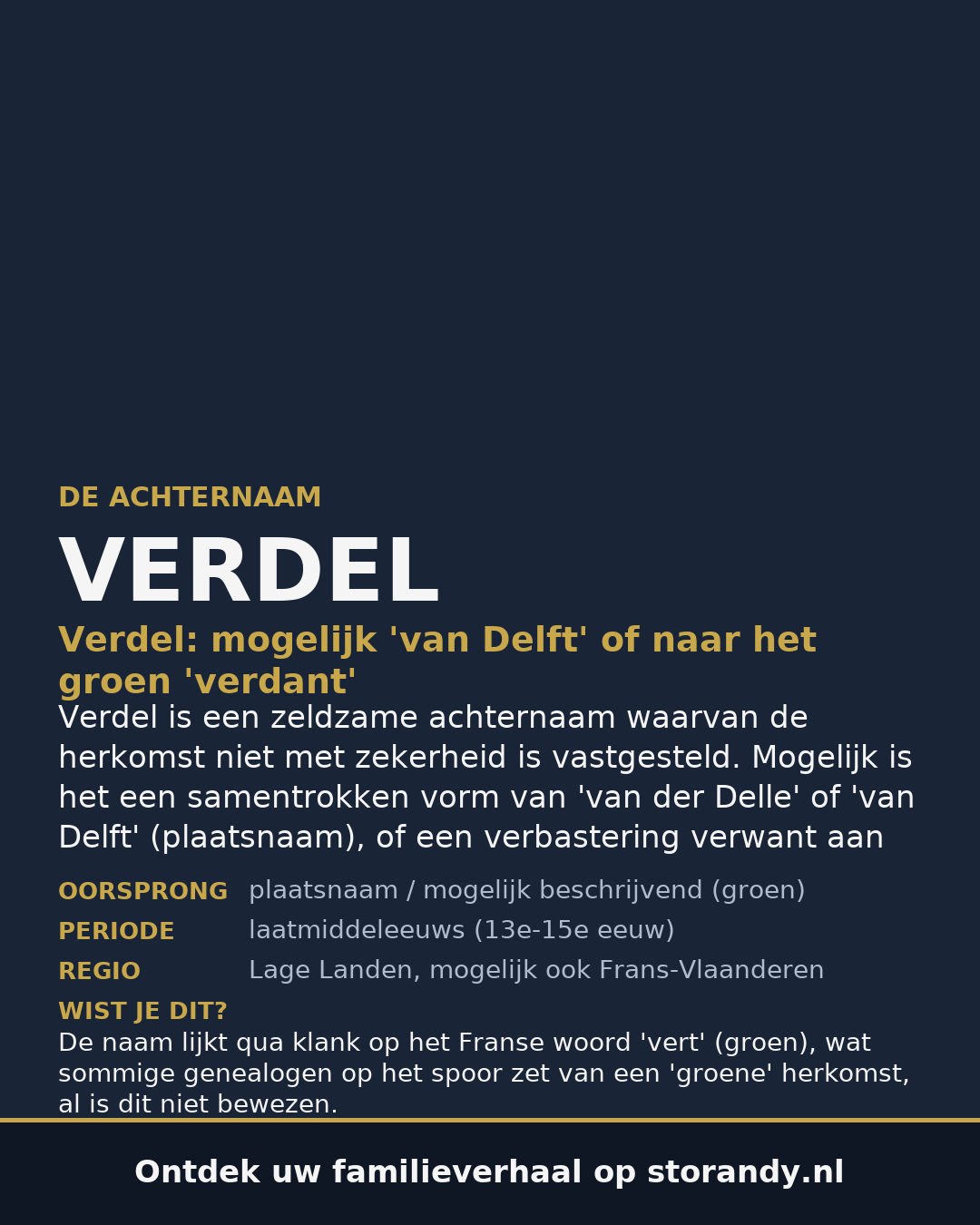 Familiewapen van de achternaam VERDEL