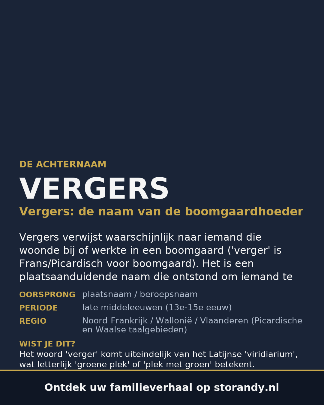 Familiewapen van de achternaam VERGERS