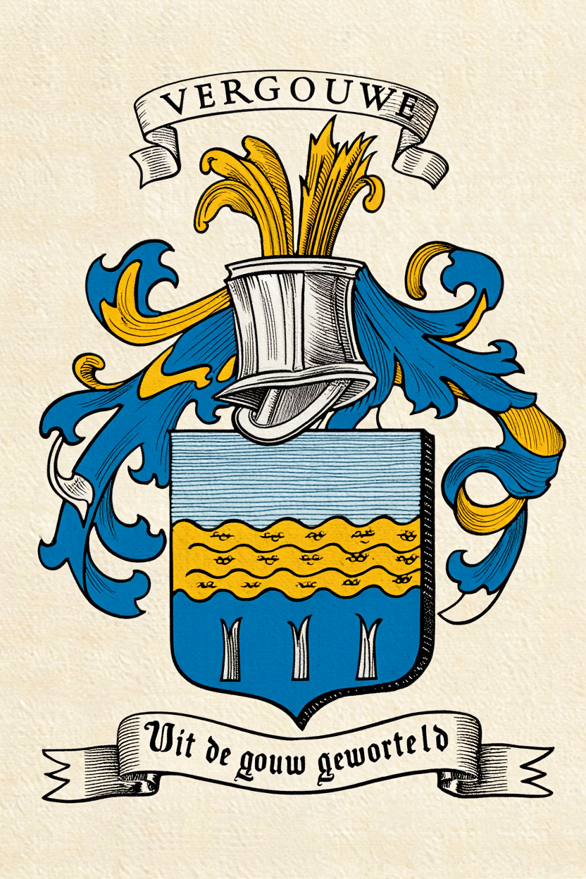 Familiewapen van de achternaam VERGOUWE (vergrendeld)