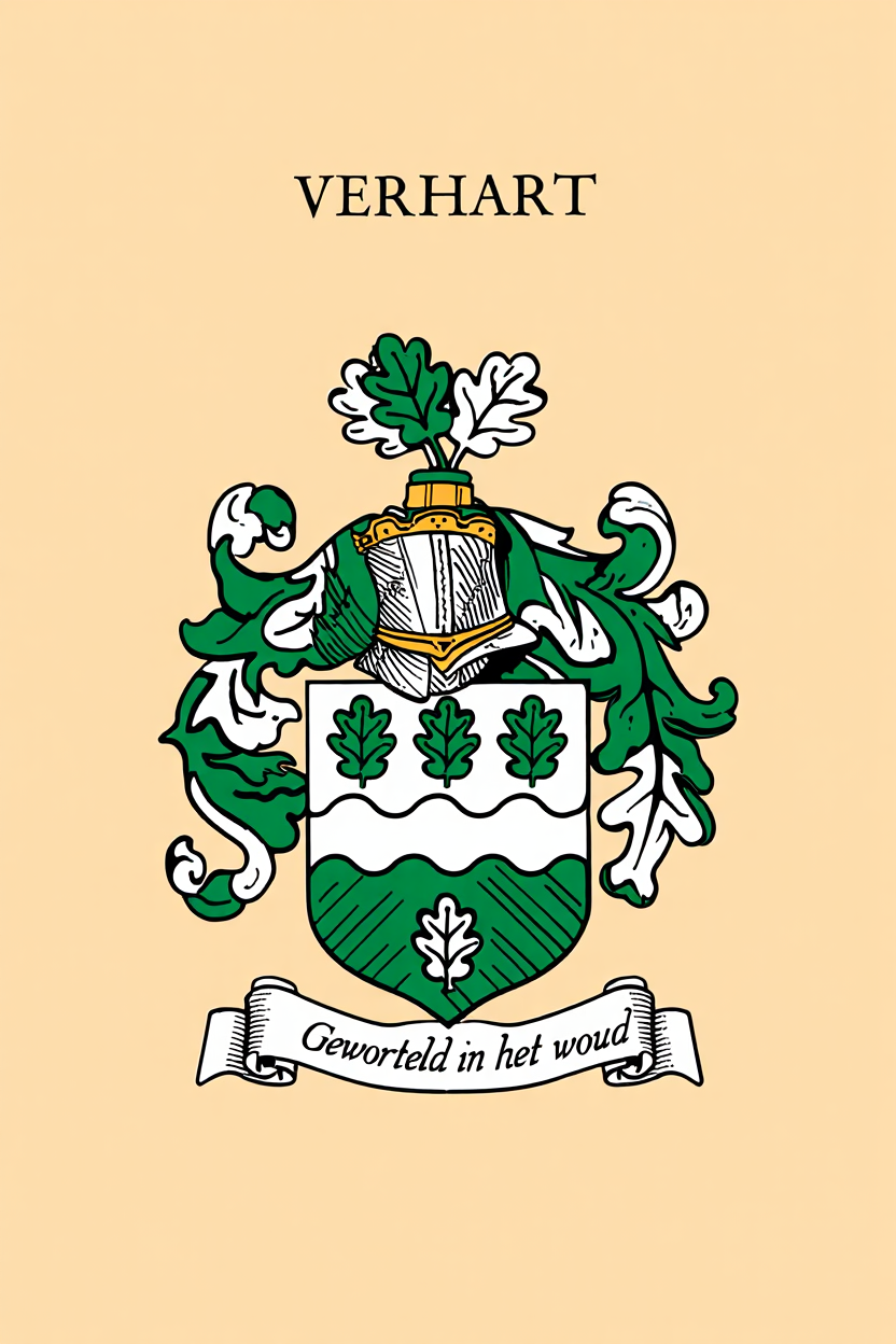 Familiewapen van de achternaam VERHART (vergrendeld)