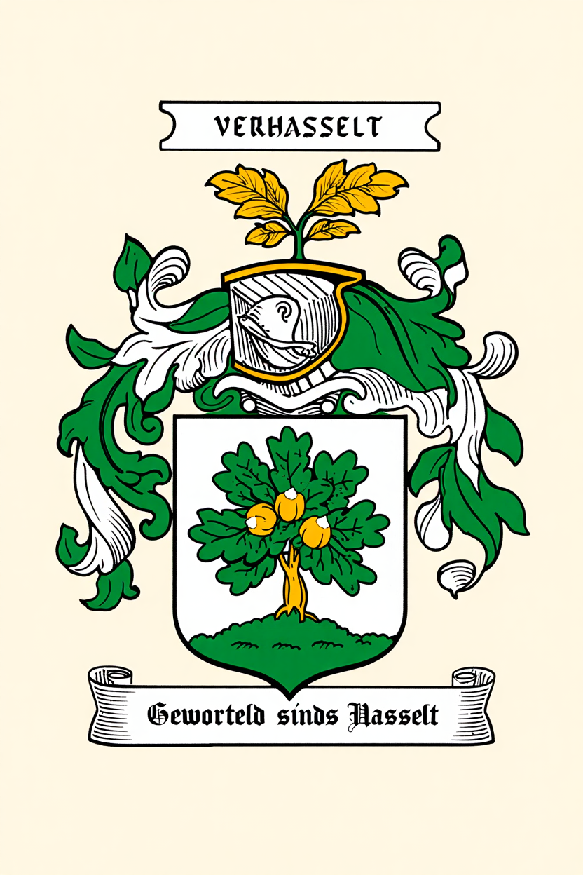 Familiewapen van de achternaam VERHASSELT