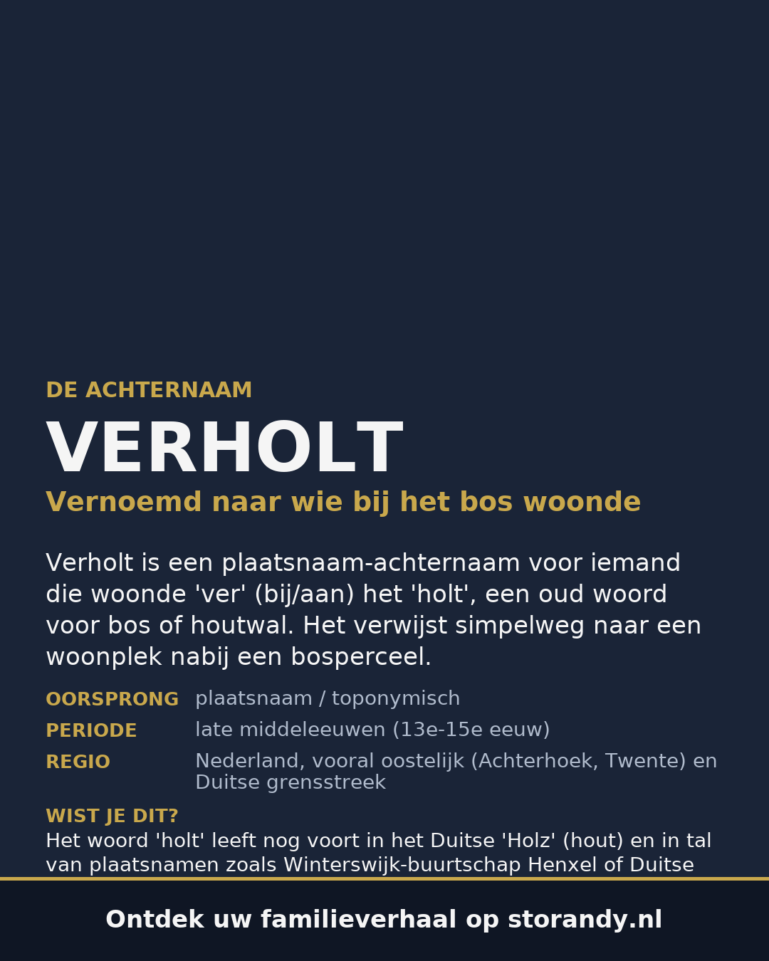 Familiewapen van de achternaam VERHOLT