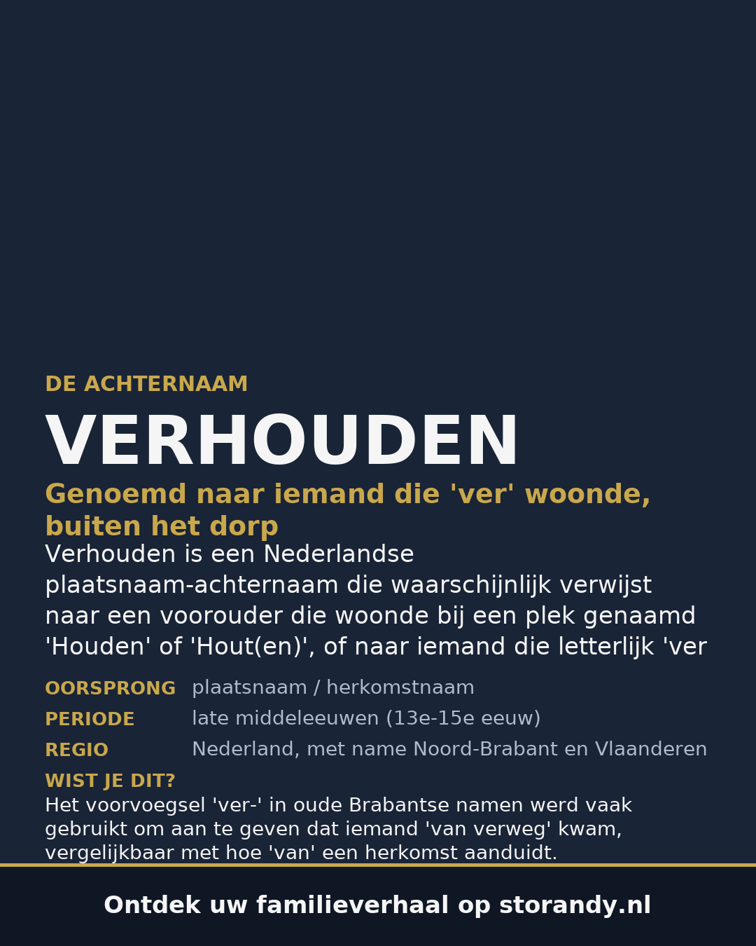 Familiewapen van de achternaam VERHOUDEN
