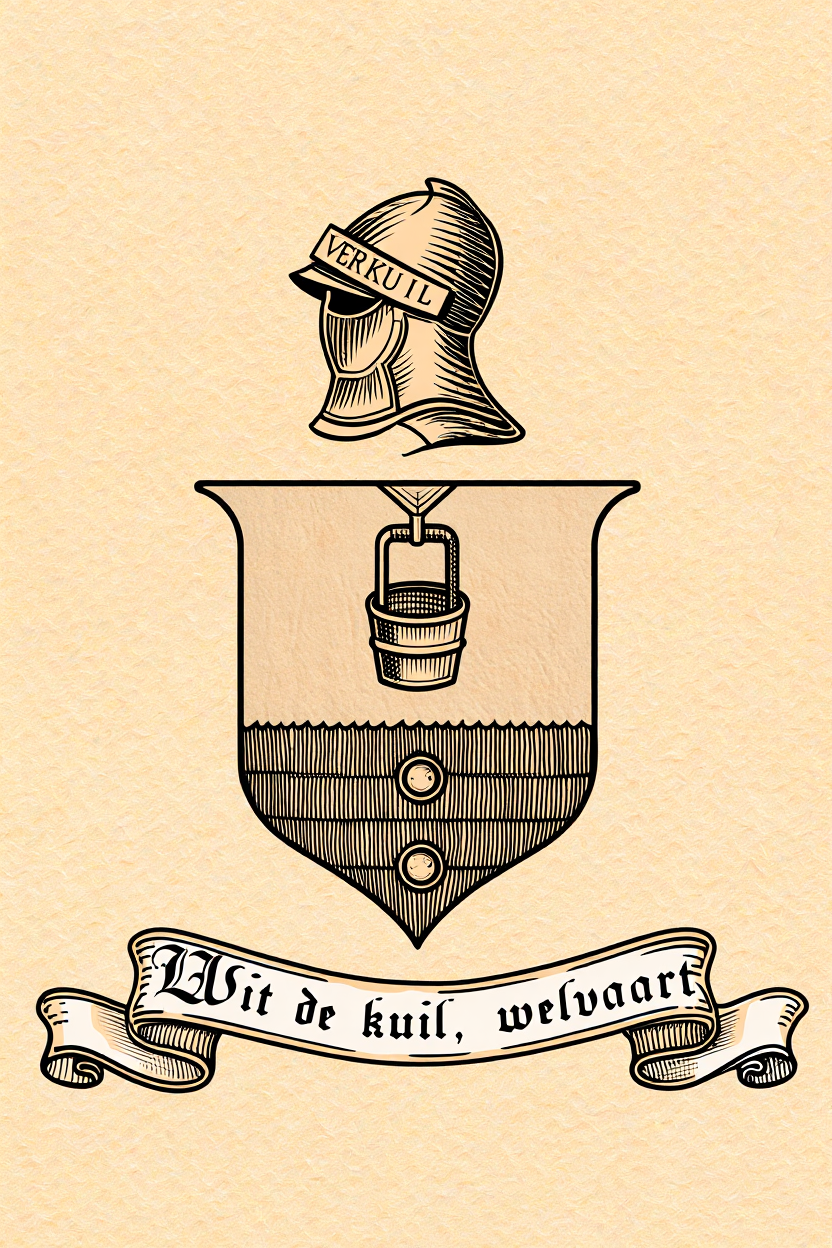 Familiewapen van de achternaam VERKUIL (vergrendeld)