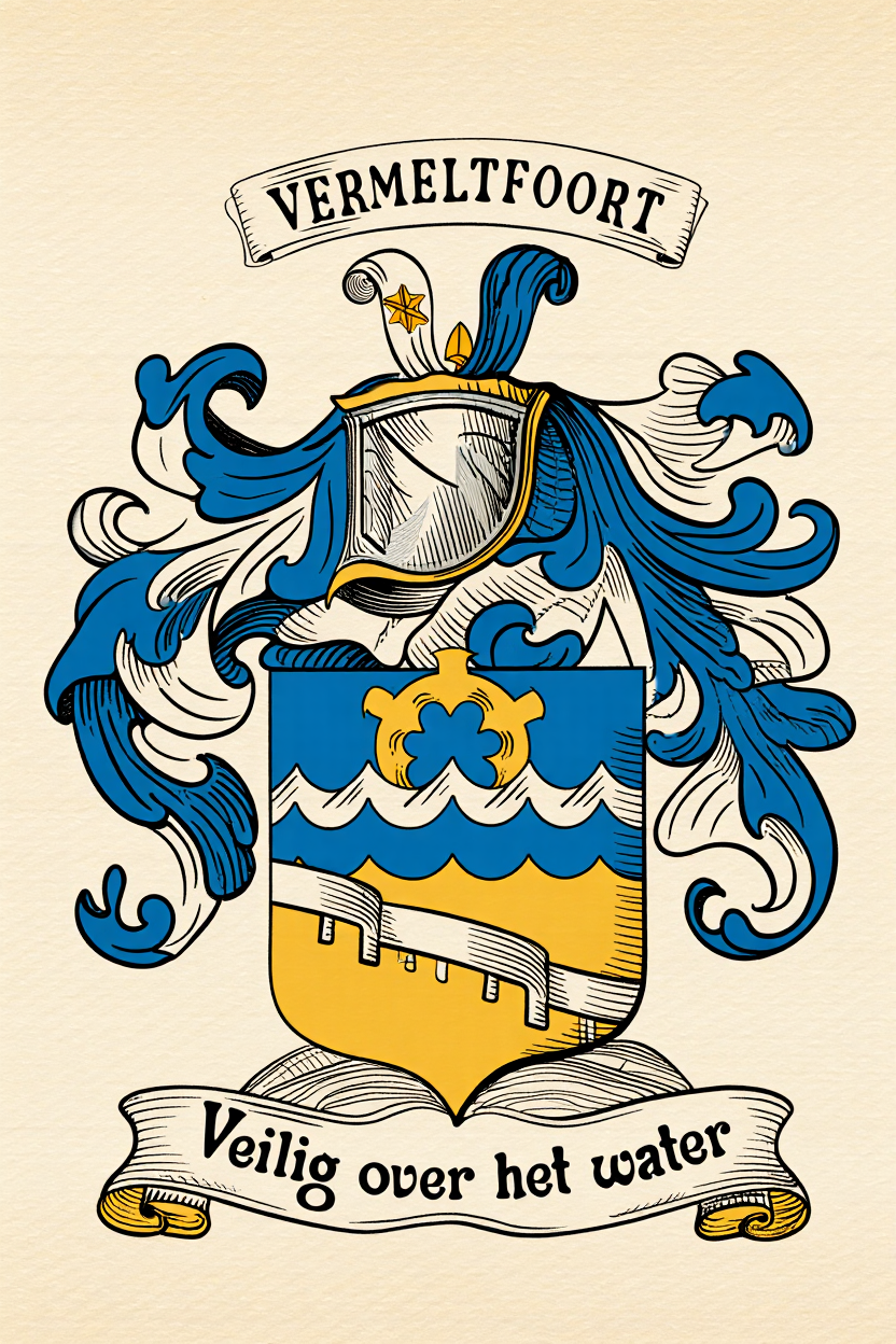 Familiewapen van de achternaam VERMELTFOORT (vergrendeld)