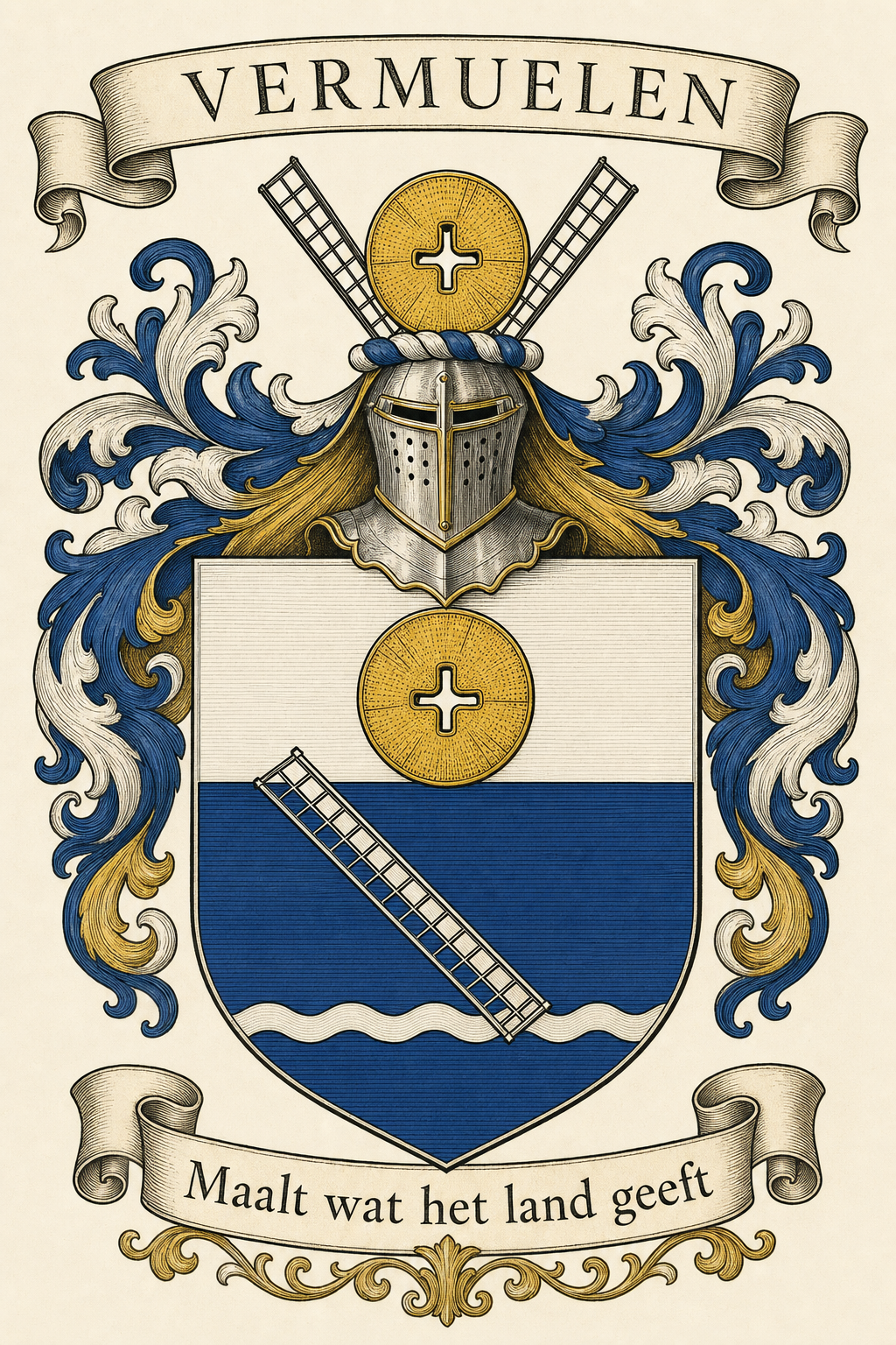 Familiewapen van de achternaam VERMUELEN (vergrendeld)