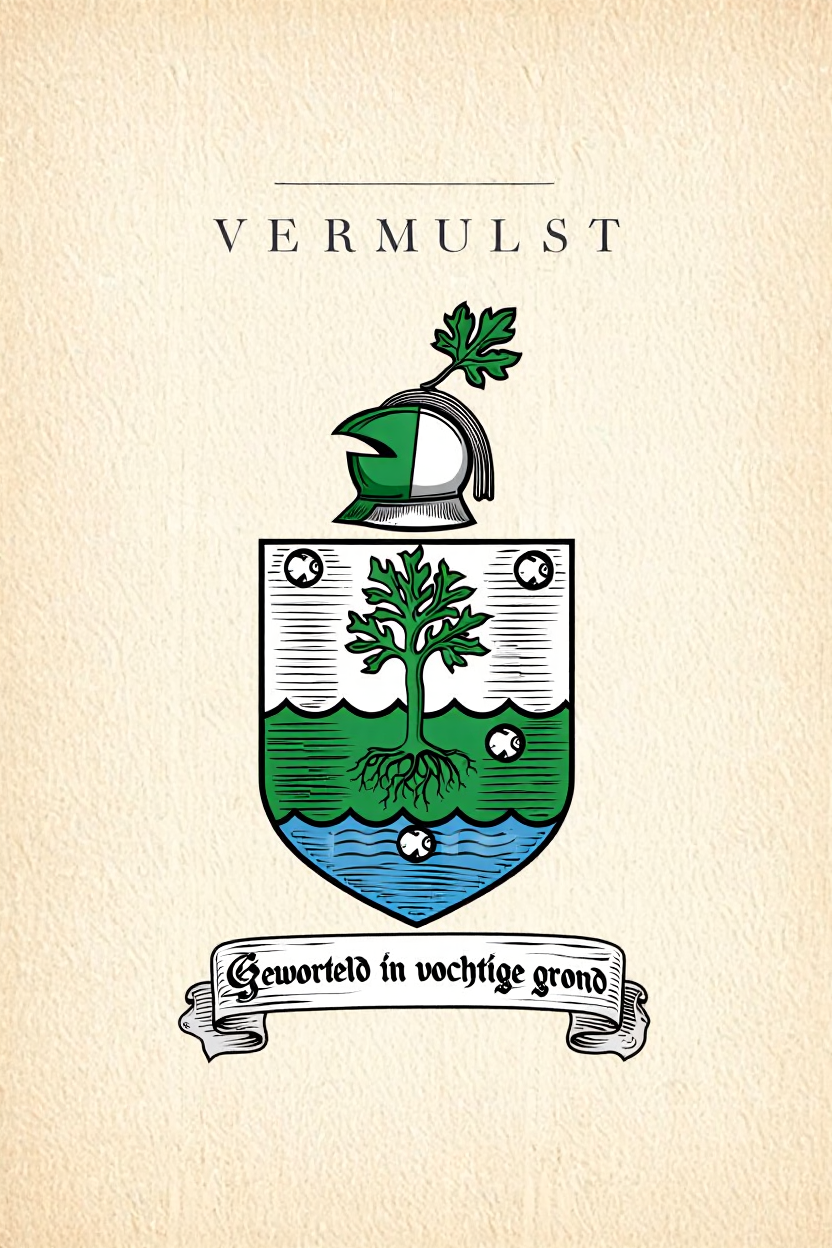 Familiewapen van de achternaam VERMULST (vergrendeld)