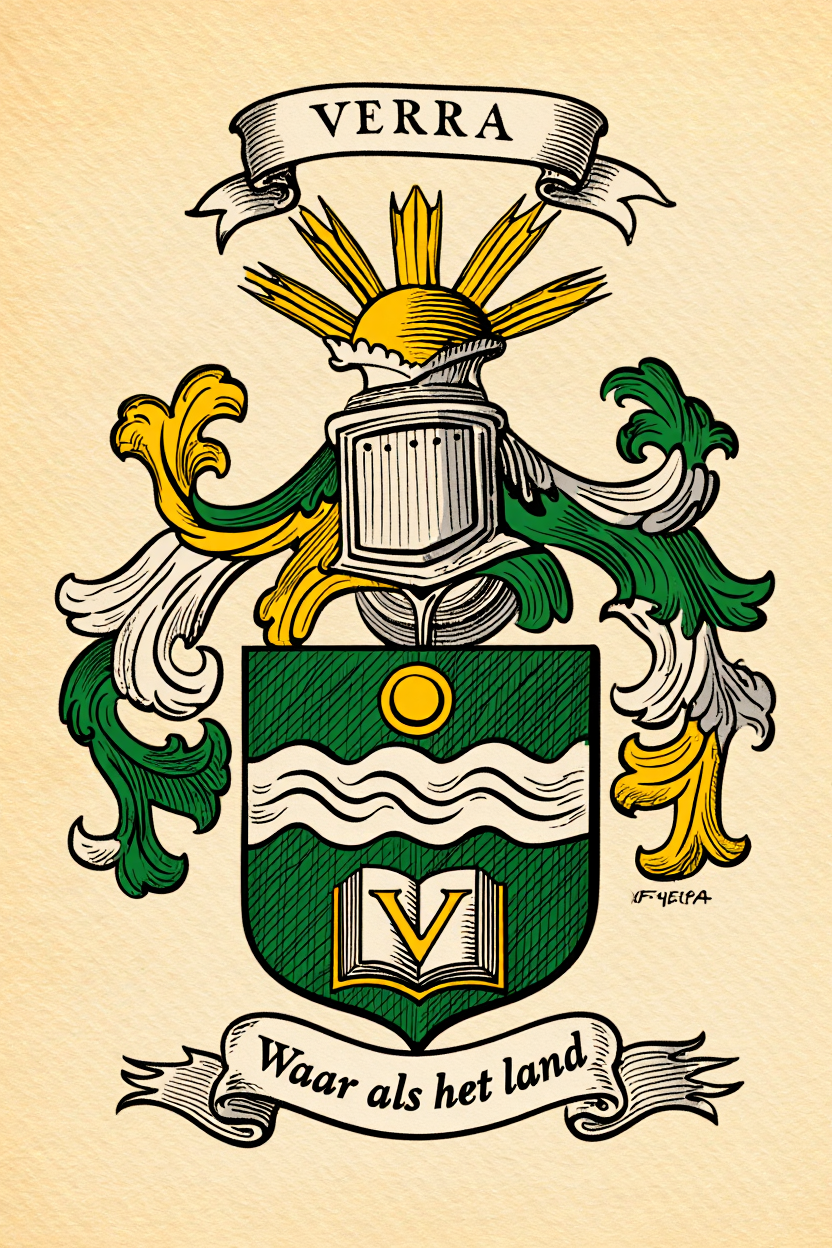 Familiewapen van de achternaam VERRA (vergrendeld)