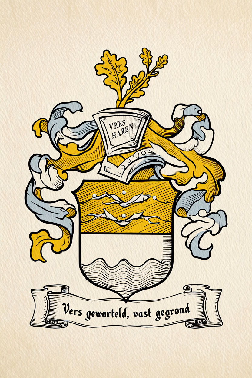 Familiewapen van de achternaam VERS HAREN (vergrendeld)