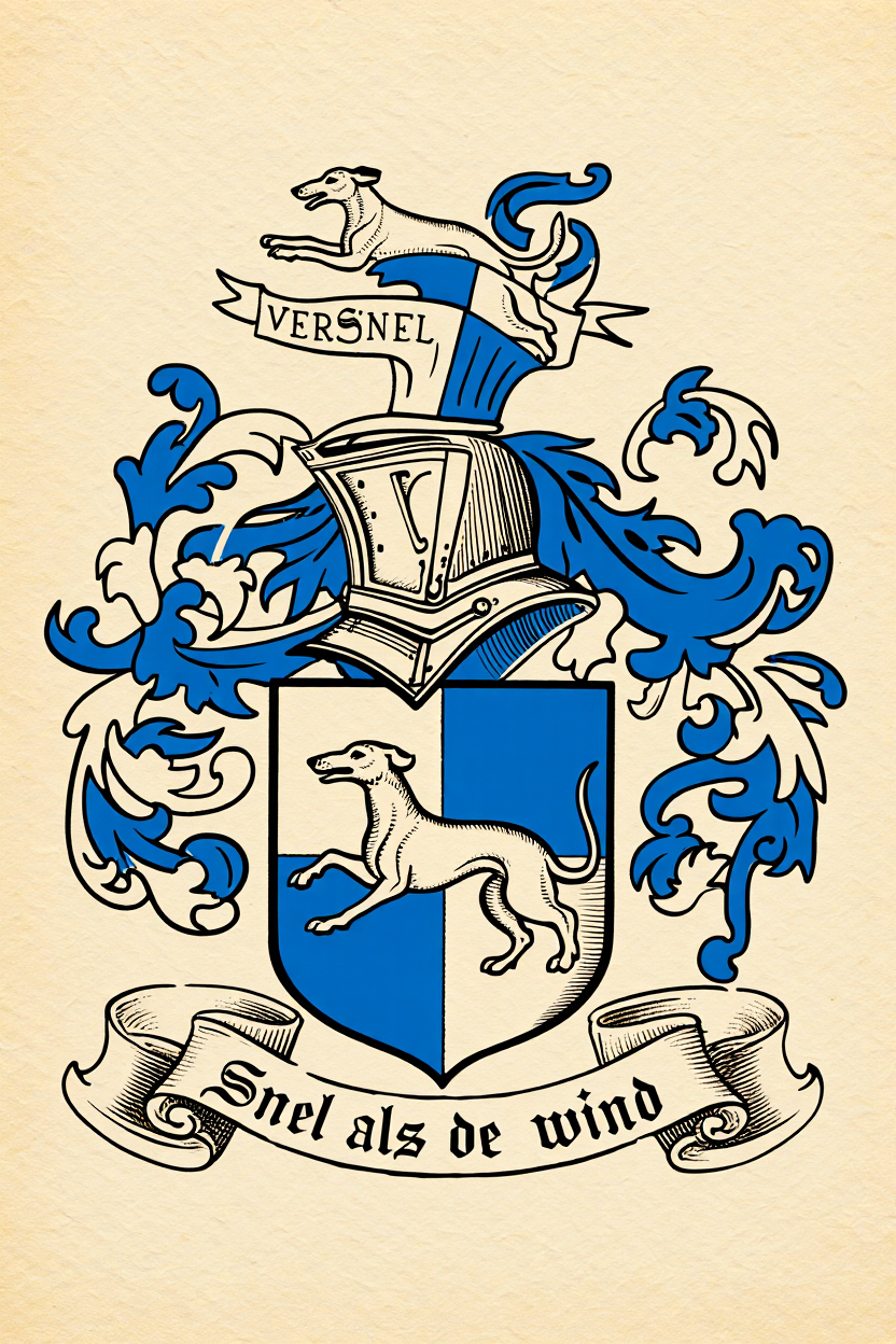 Familiewapen van de achternaam VERSNEL (vergrendeld)
