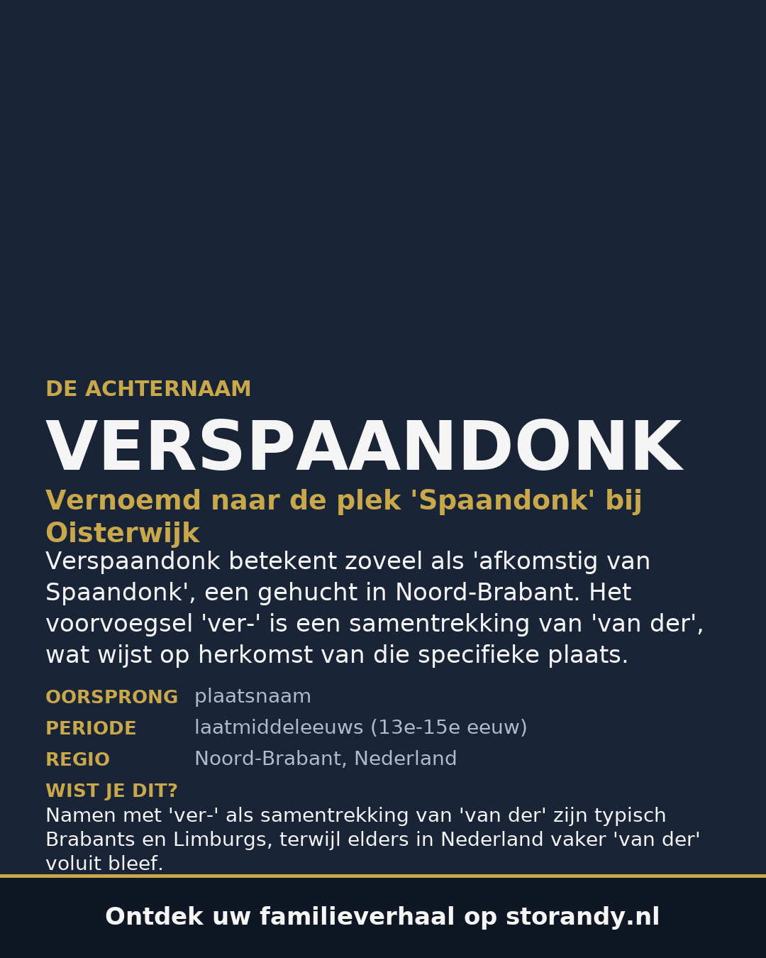 Familiewapen van de achternaam VERSPAANDONK