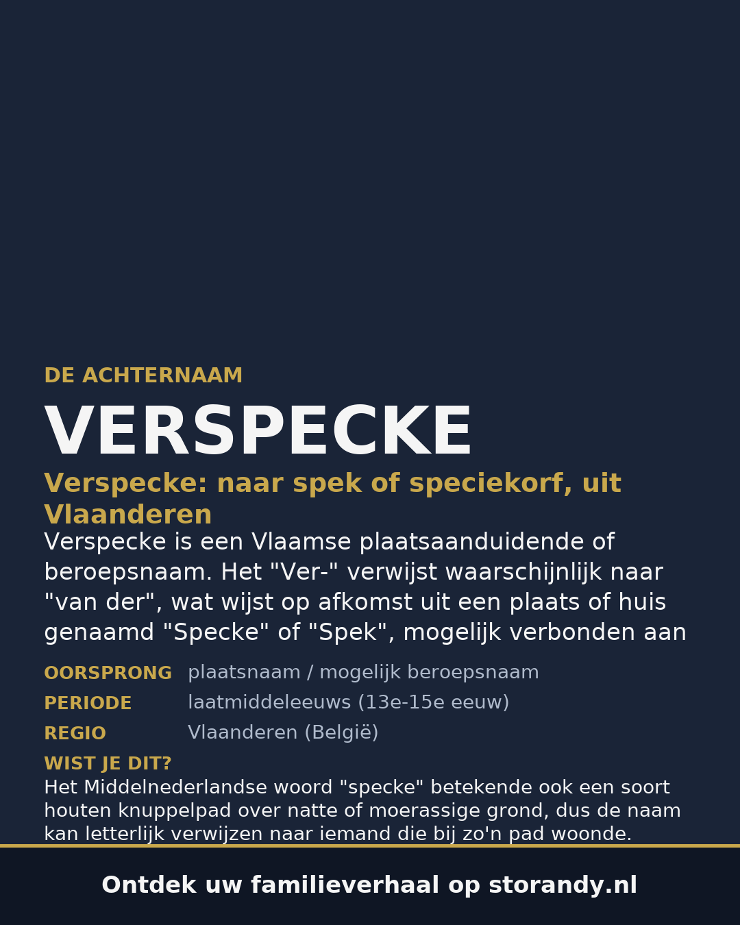 Familiewapen van de achternaam VERSPECKE