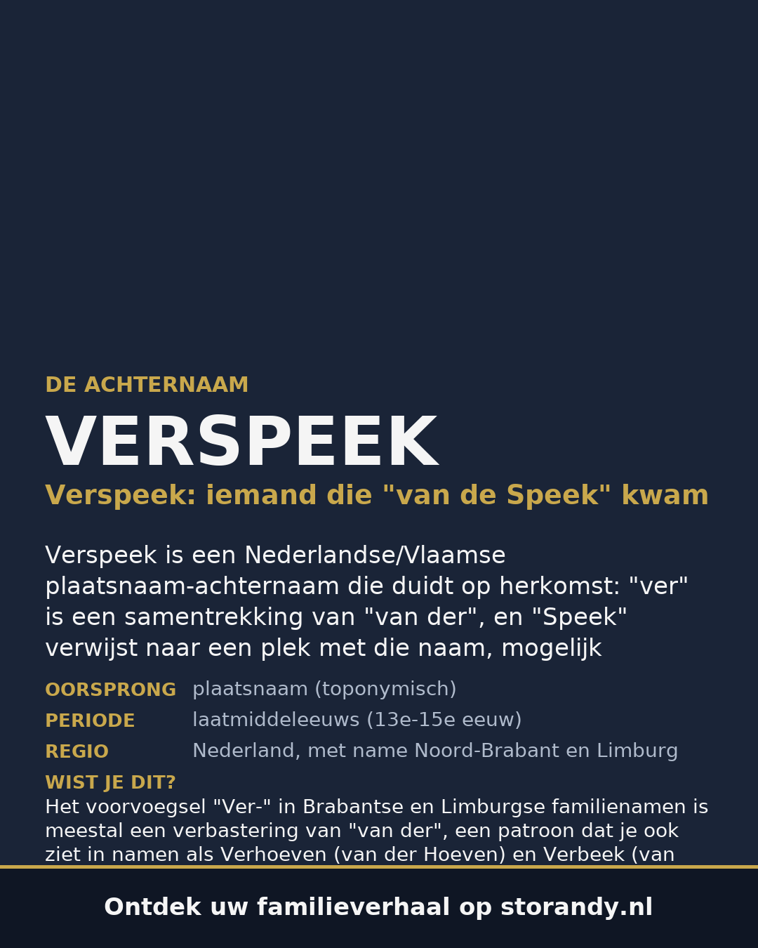 Familiewapen van de achternaam VERSPEEK