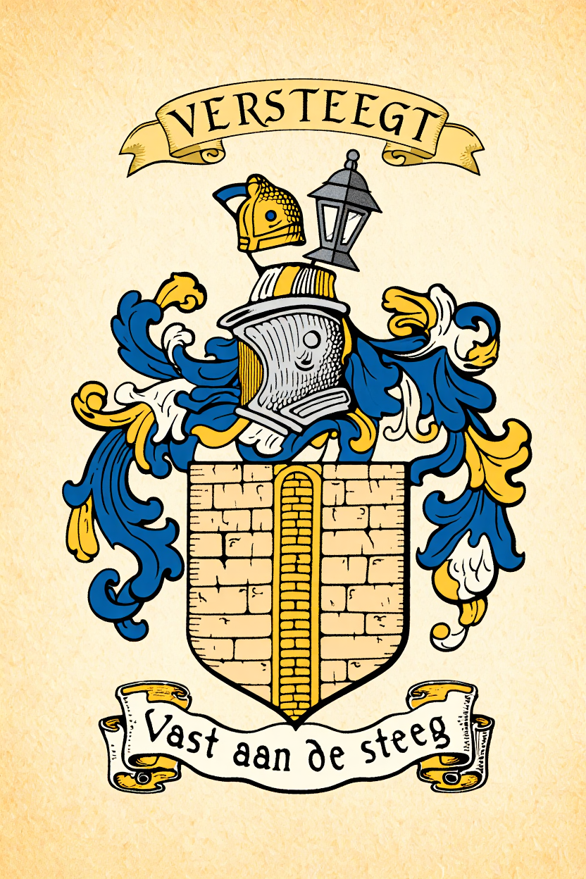 Familiewapen van de achternaam VERSTEEGT (vergrendeld)