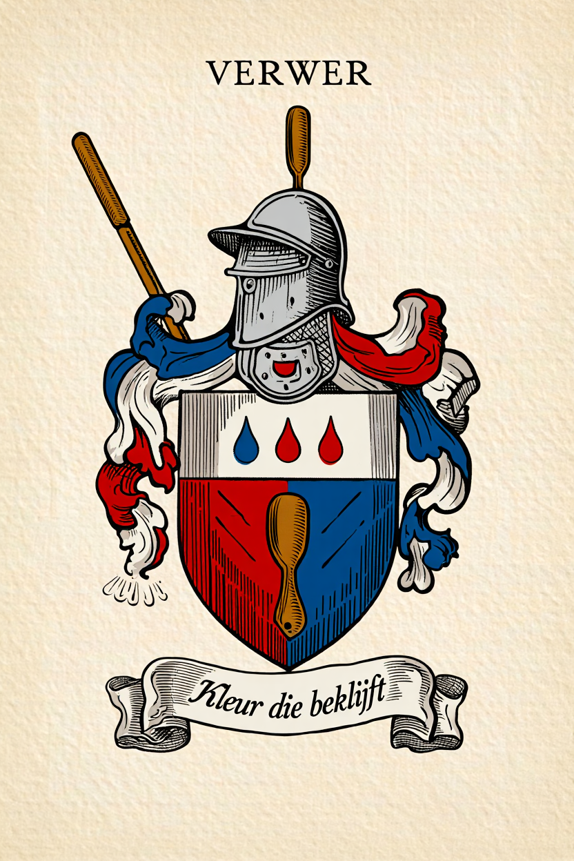 Familiewapen van de achternaam VERWER (vergrendeld)
