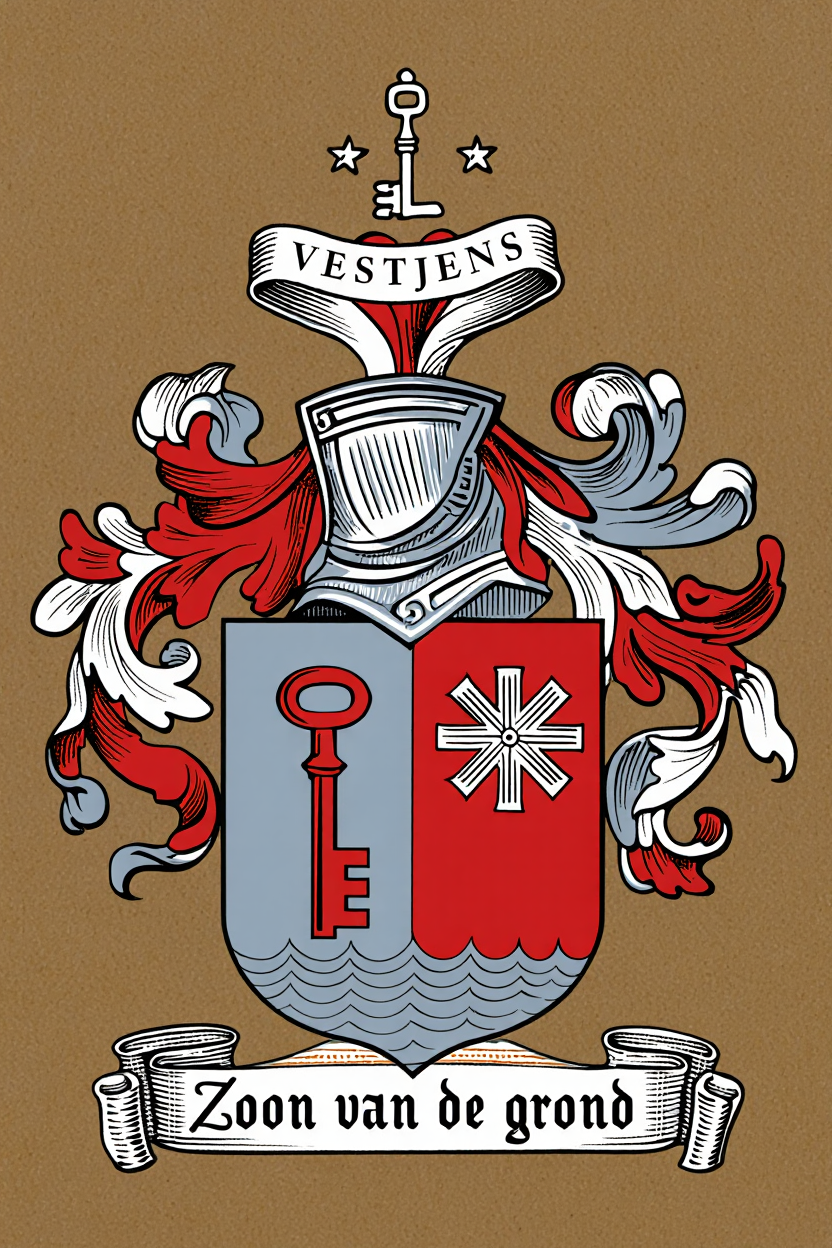 Familiewapen van de achternaam VESTJENS (vergrendeld)
