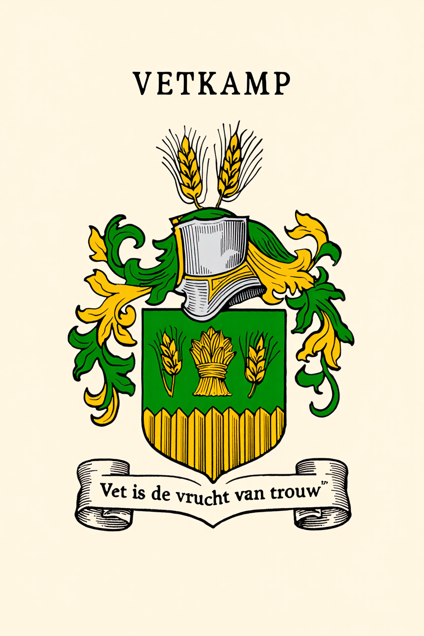 Familiewapen van de achternaam VETKAMP
