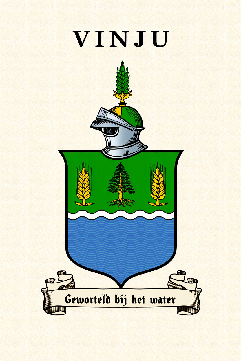 Familiewapen van de achternaam VINJU (vergrendeld)