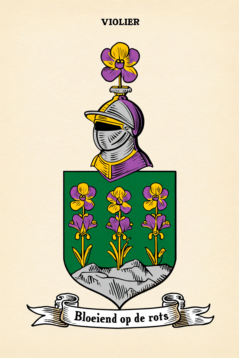 Familiewapen van de achternaam VIOLIER (vergrendeld)