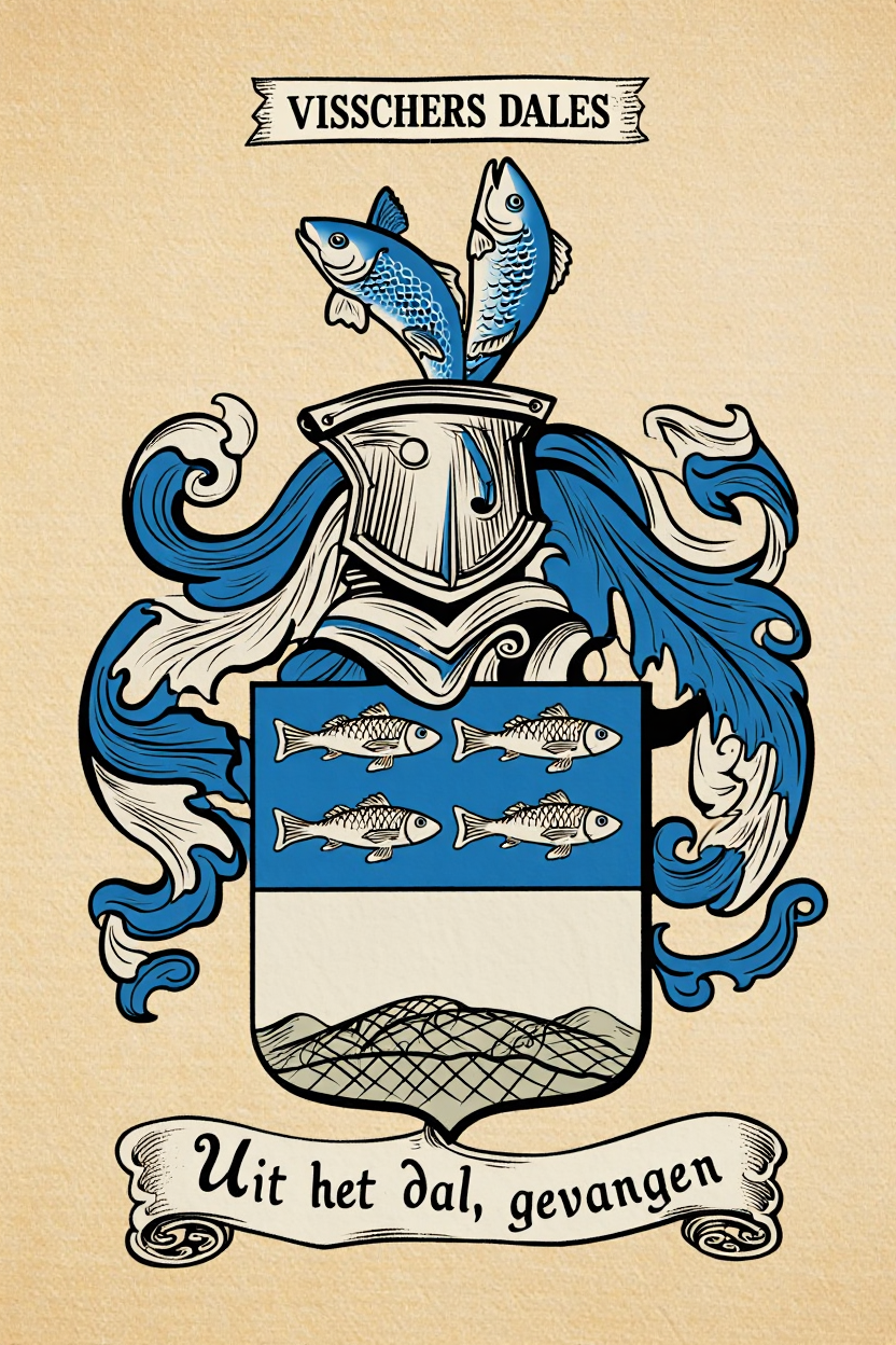 Familiewapen van de achternaam VISSCHERS DALES