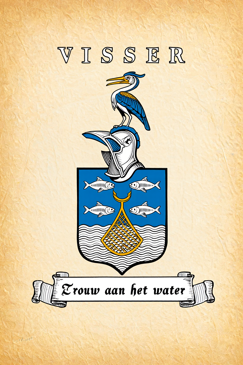 Familiewapen van de achternaam VISSER