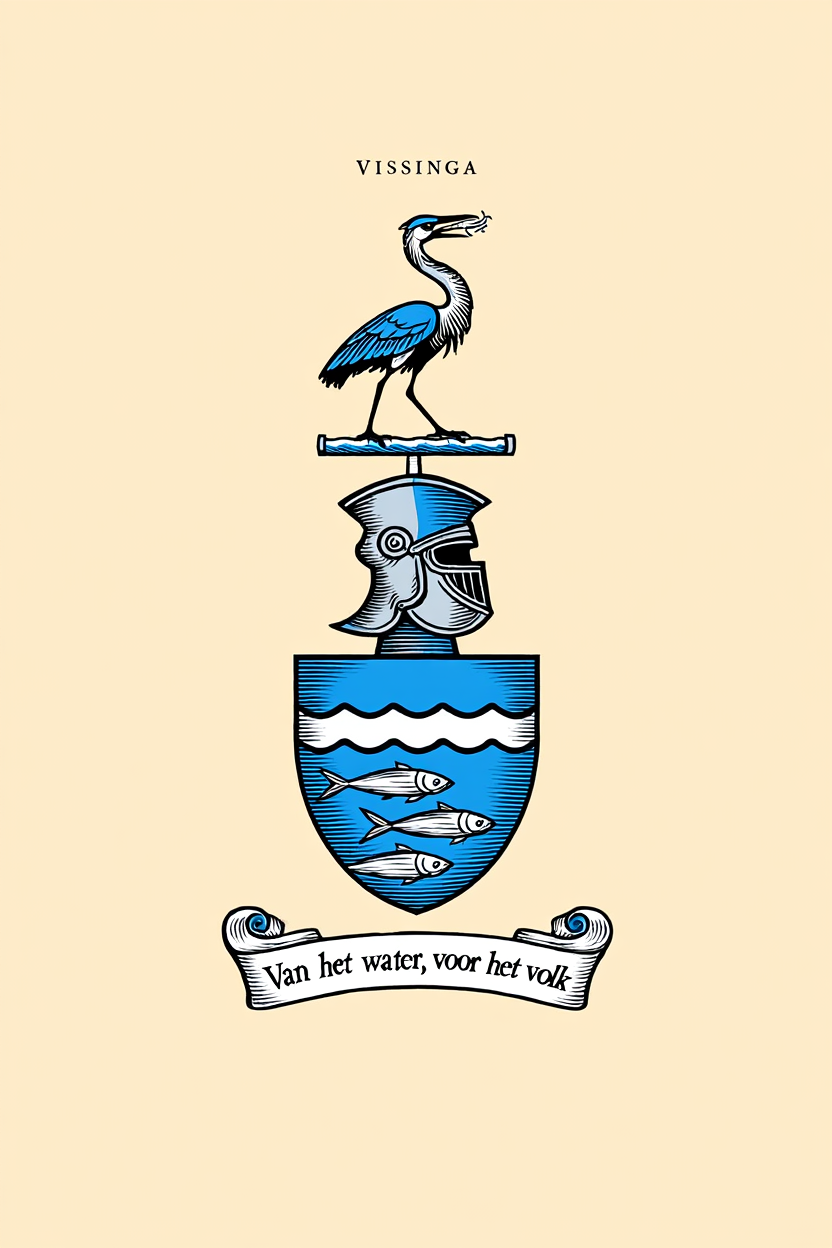 Familiewapen van de achternaam VISSINGA (vergrendeld)
