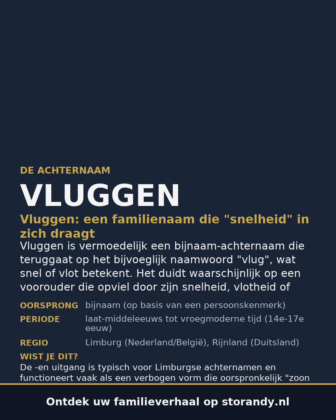 Familiewapen van de achternaam VLUGGEN (vergrendeld)