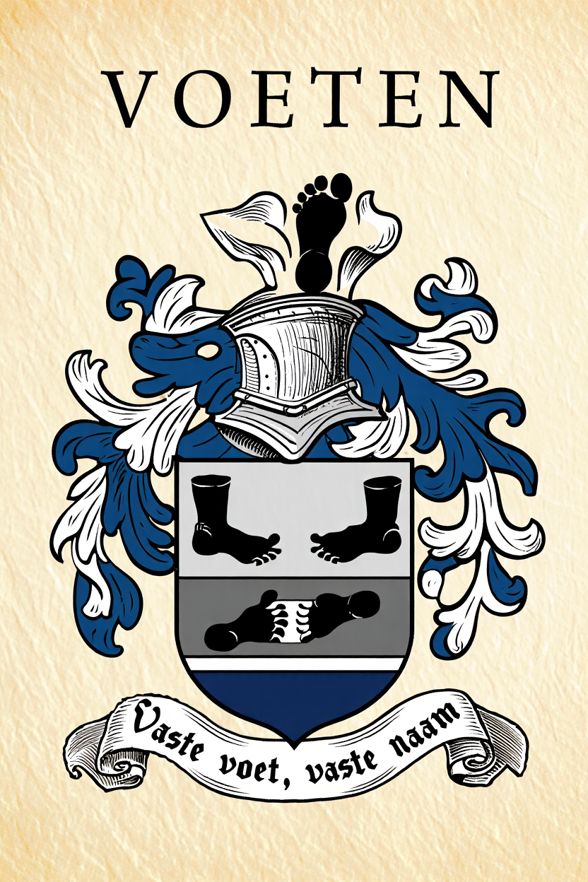 Familiewapen van de achternaam VOETEN (vergrendeld)