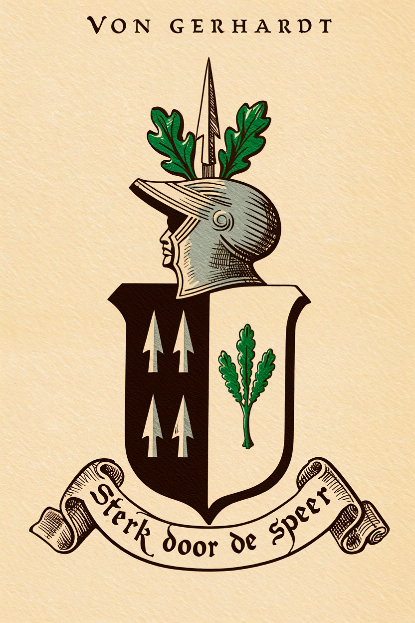 Familiewapen van de achternaam VON GERHARDT (vergrendeld)