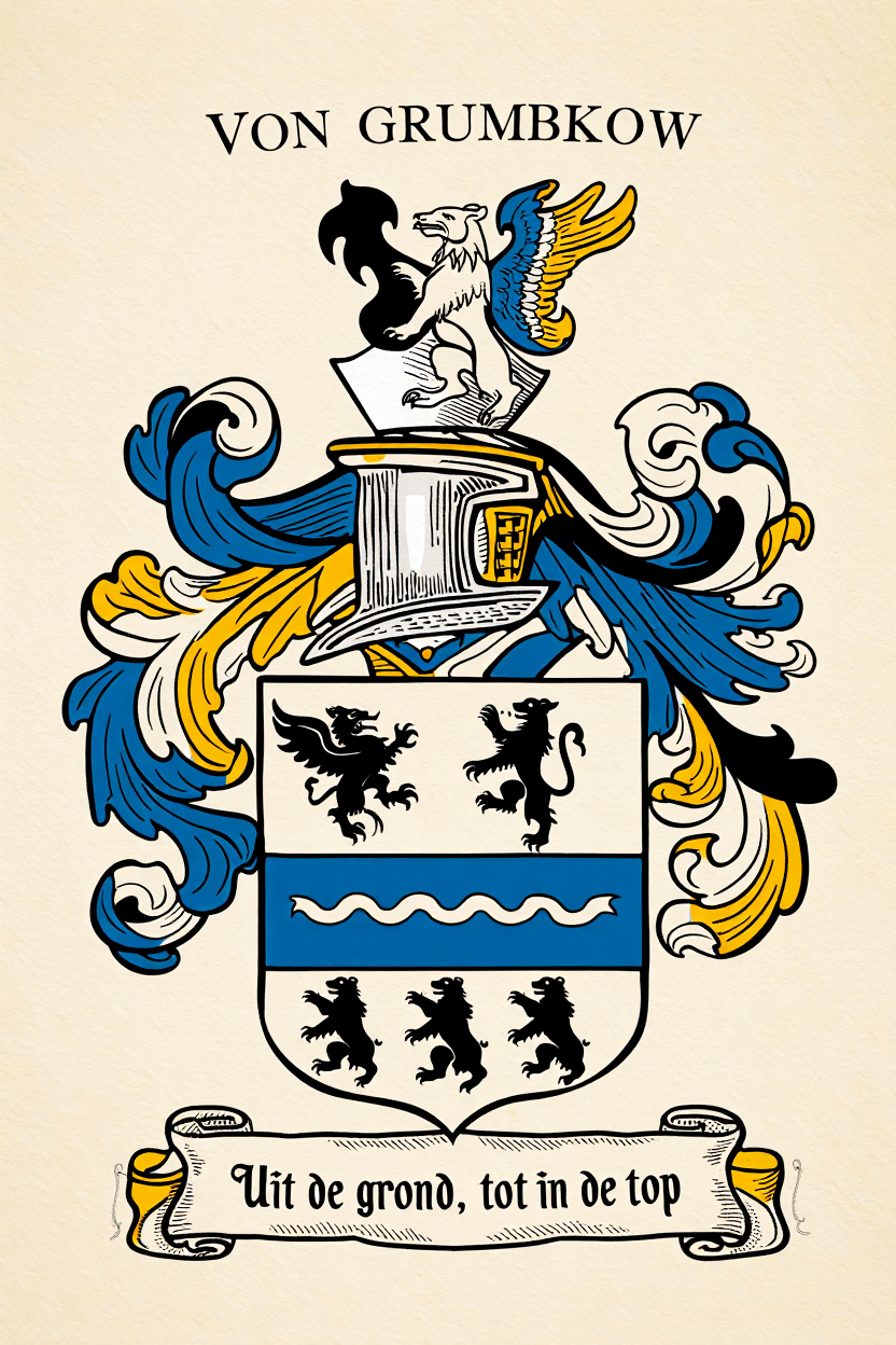 Familiewapen van de achternaam VON GRUMBKOW (vergrendeld)
