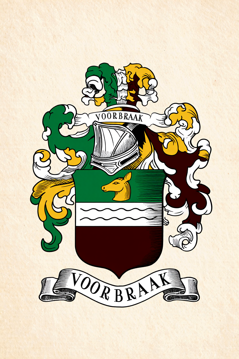 Familiewapen van de achternaam VOORBRAAK (vergrendeld)