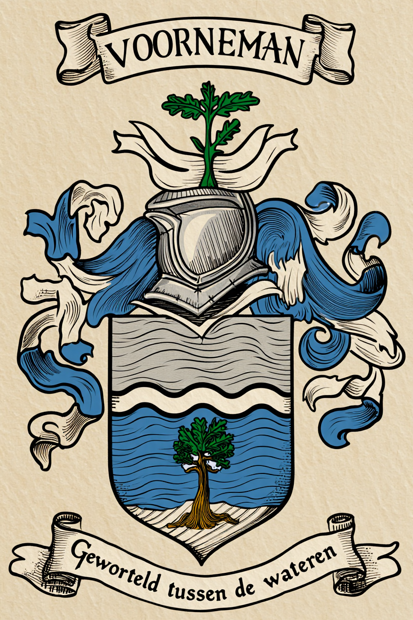 Familiewapen van de achternaam VOORNEMAN (vergrendeld)