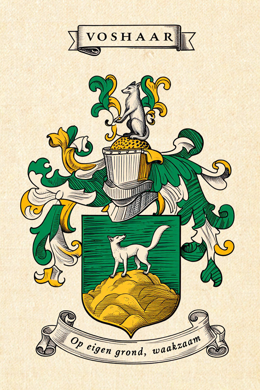 Familiewapen van de achternaam VOSHAAR