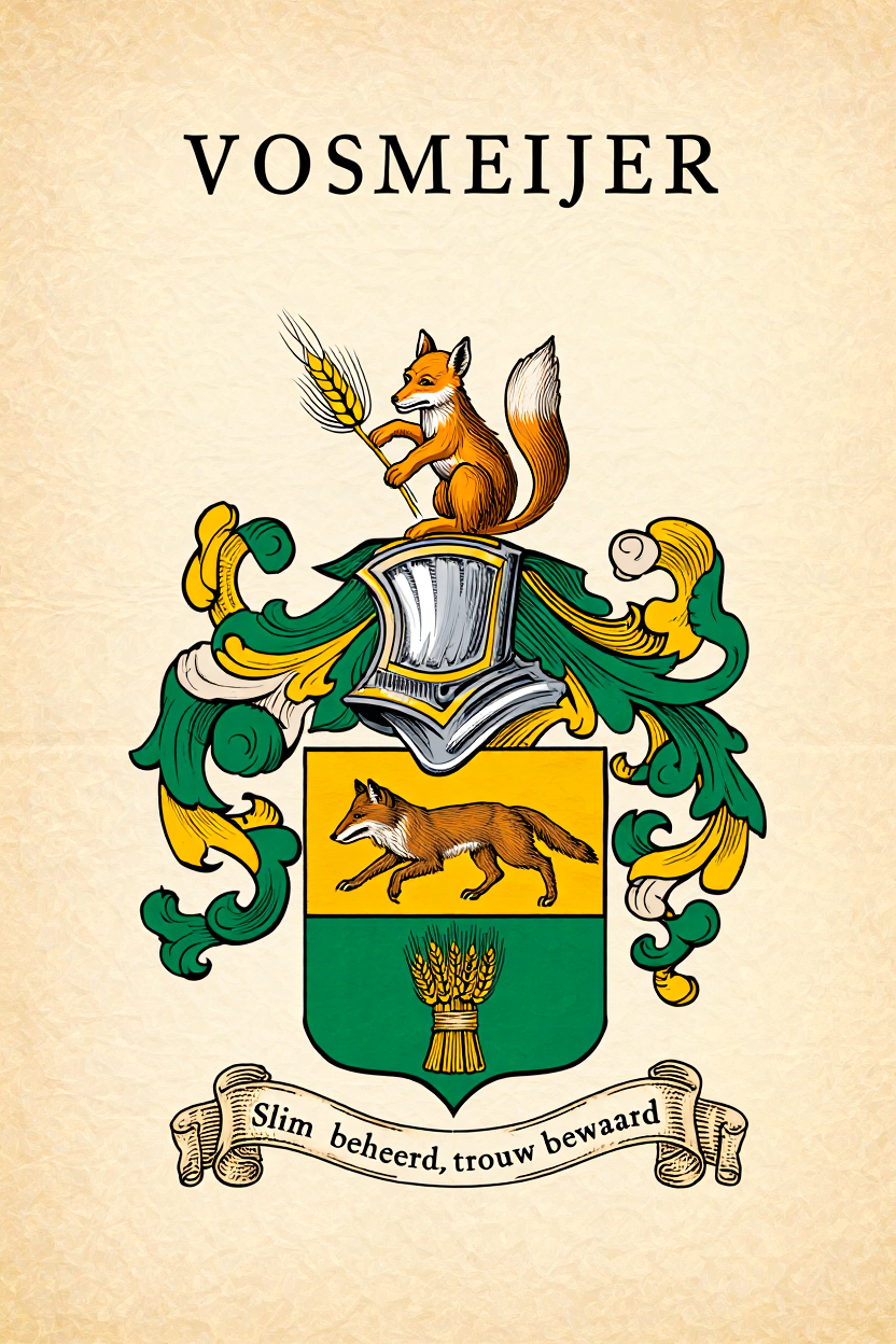 Familiewapen van de achternaam VOSMEIJER (vergrendeld)