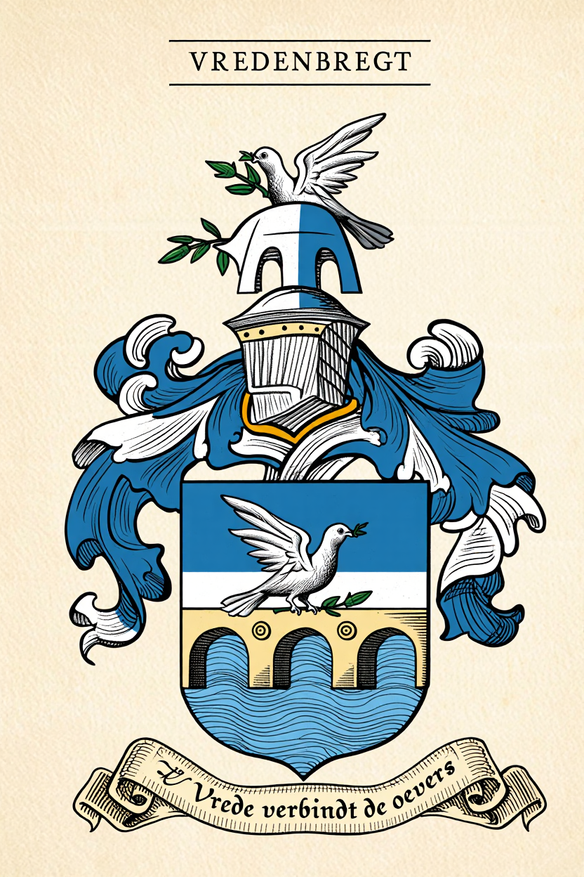 Familiewapen van de achternaam VREDENBREGT (vergrendeld)