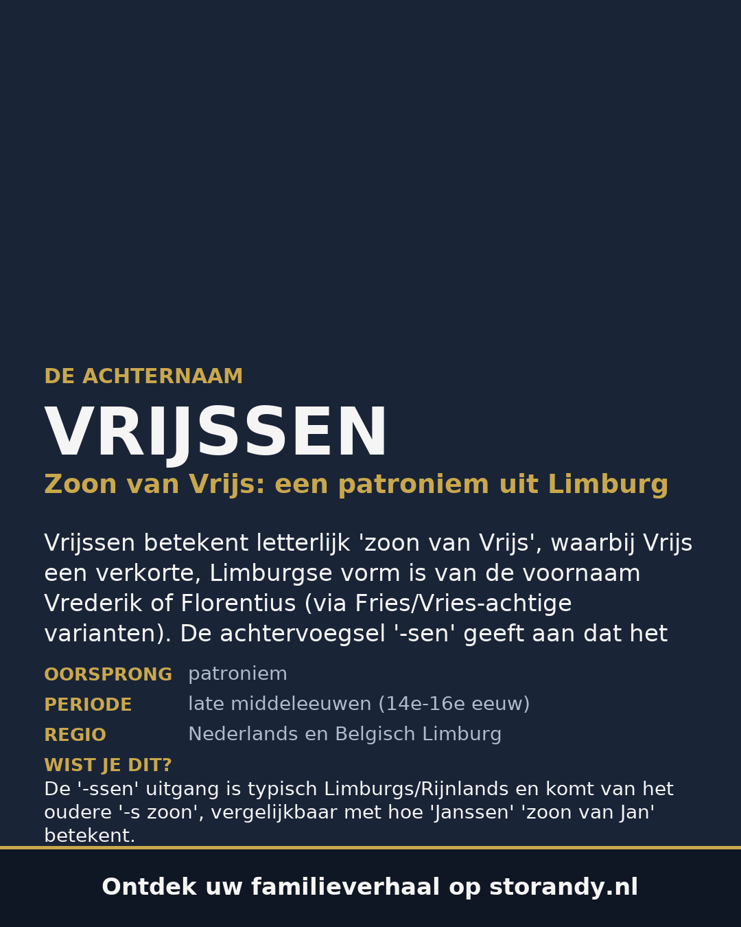 Familiewapen van de achternaam VRIJSSEN