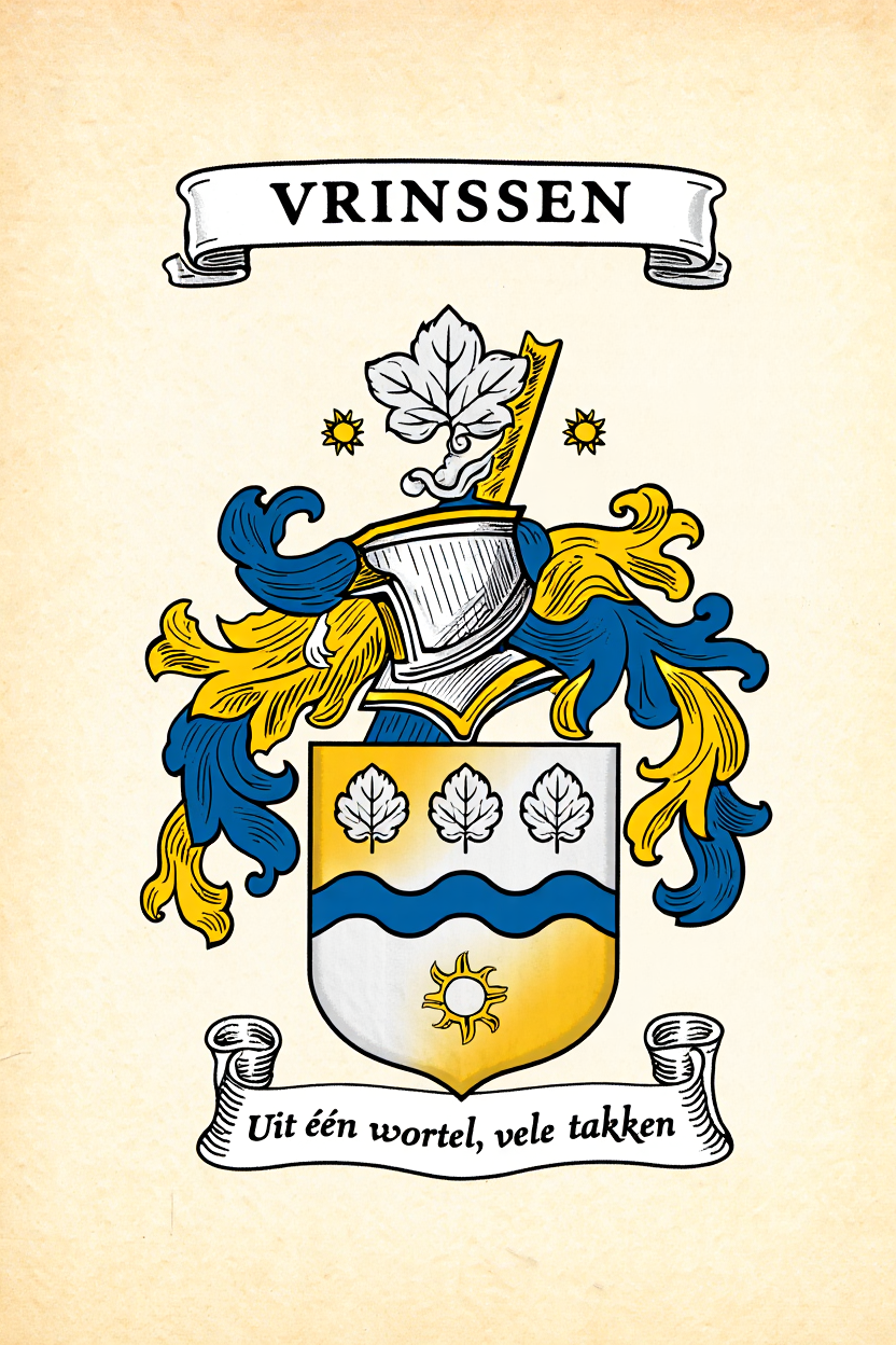 Familiewapen van de achternaam VRINSSEN (vergrendeld)