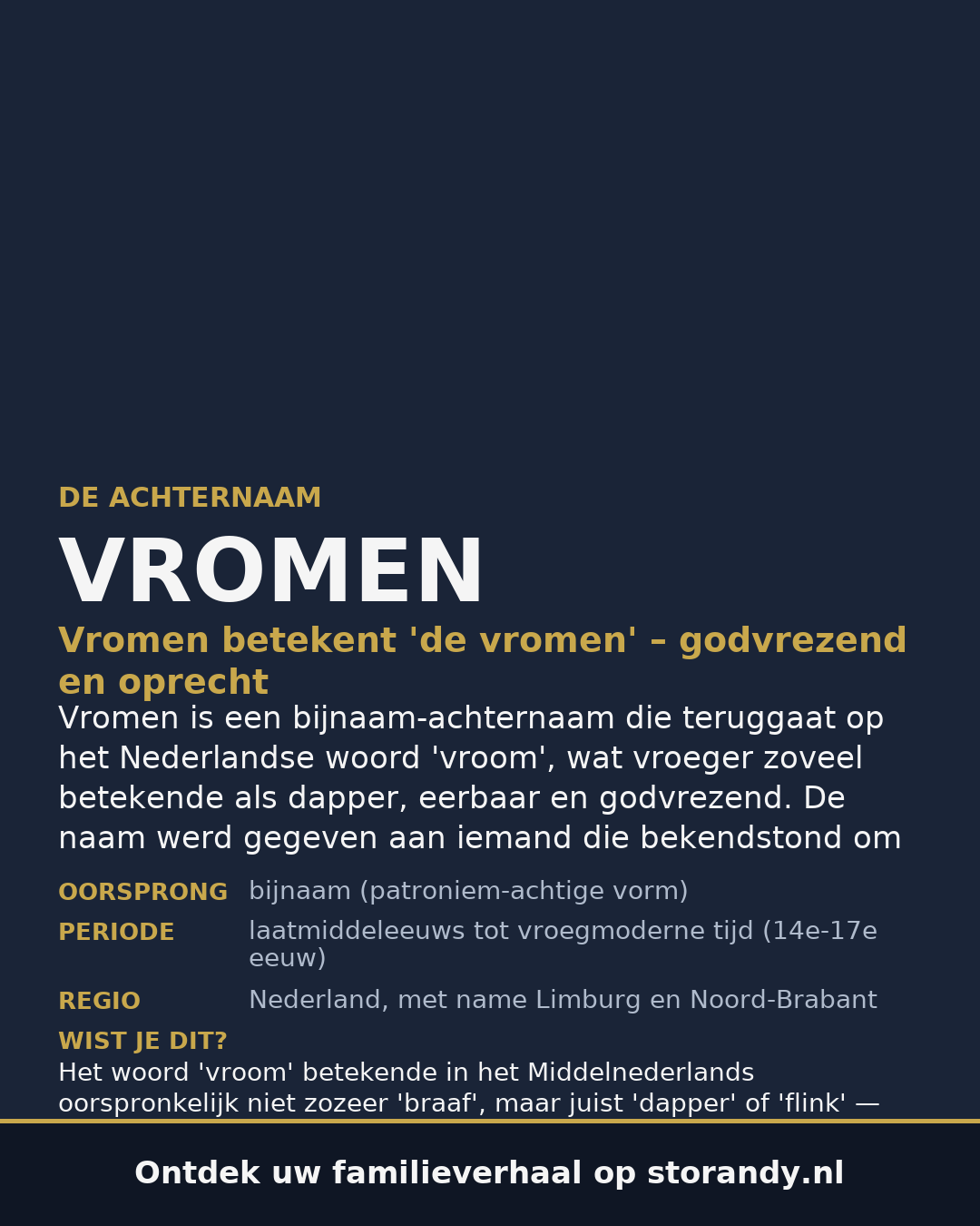 Familiewapen van de achternaam VROMEN