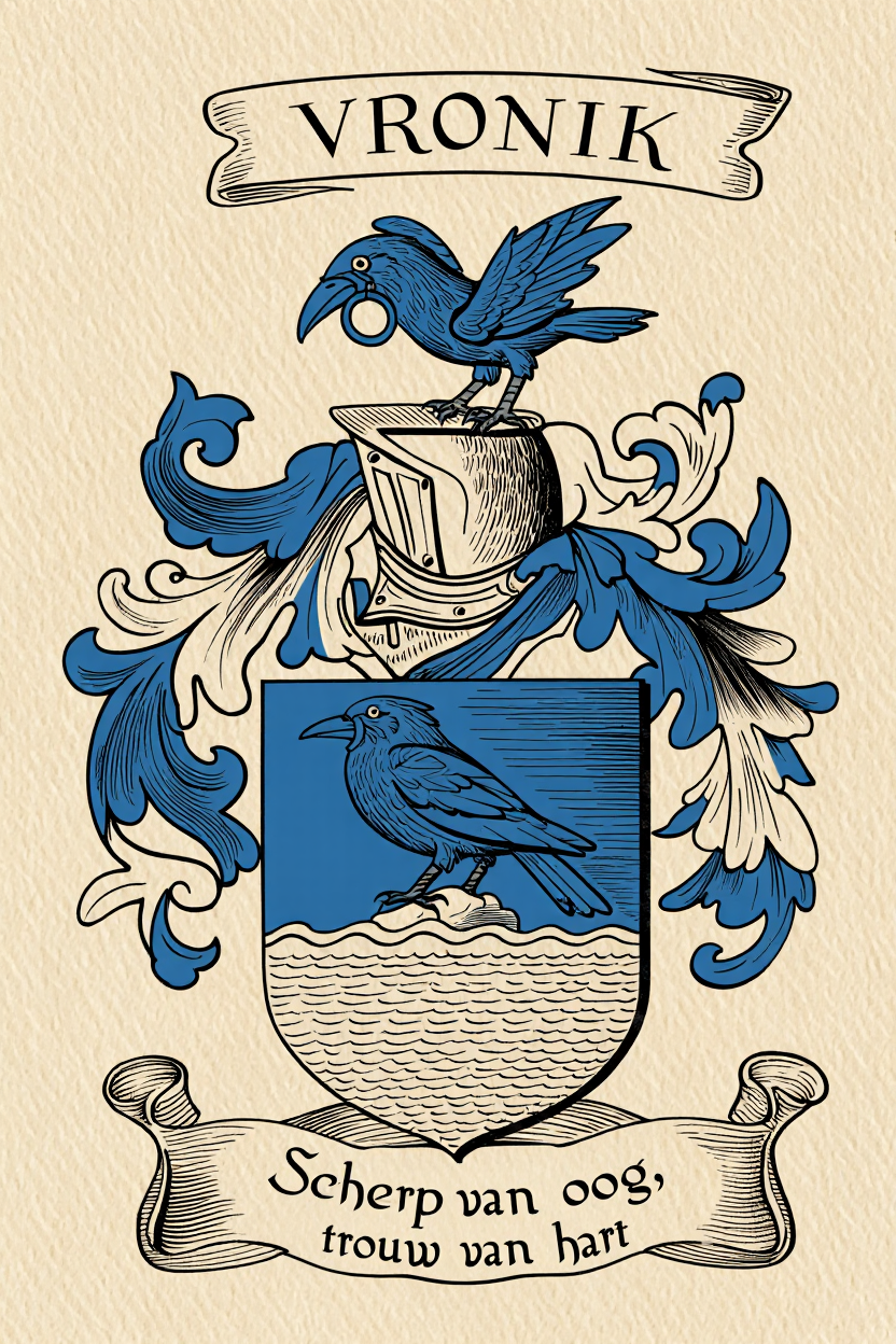 Familiewapen van de achternaam VRONIK (vergrendeld)