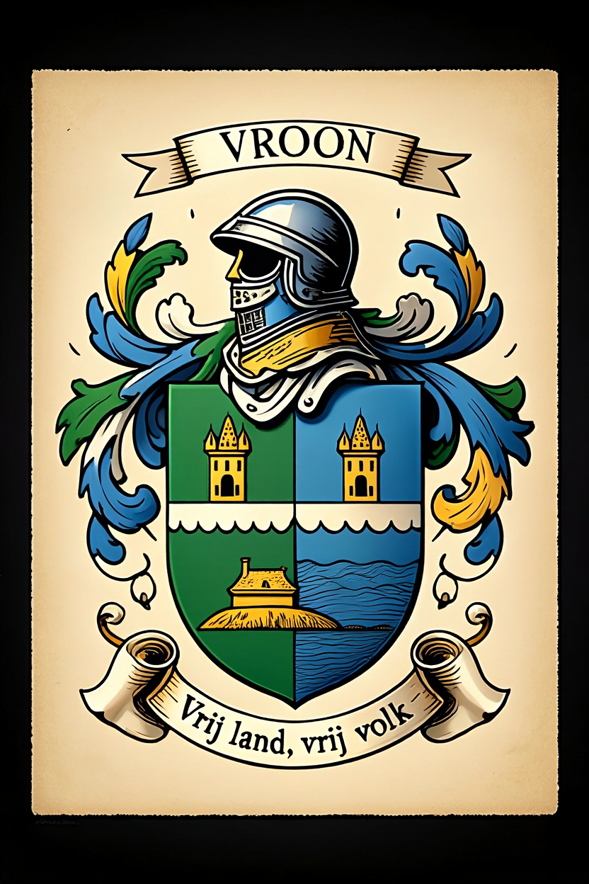 Familiewapen van de achternaam VROON (vergrendeld)