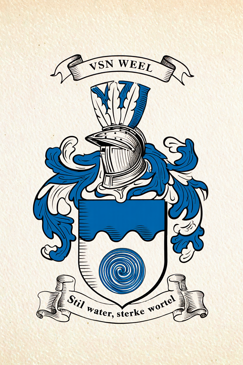 Familiewapen van de achternaam VSN WEEL (vergrendeld)