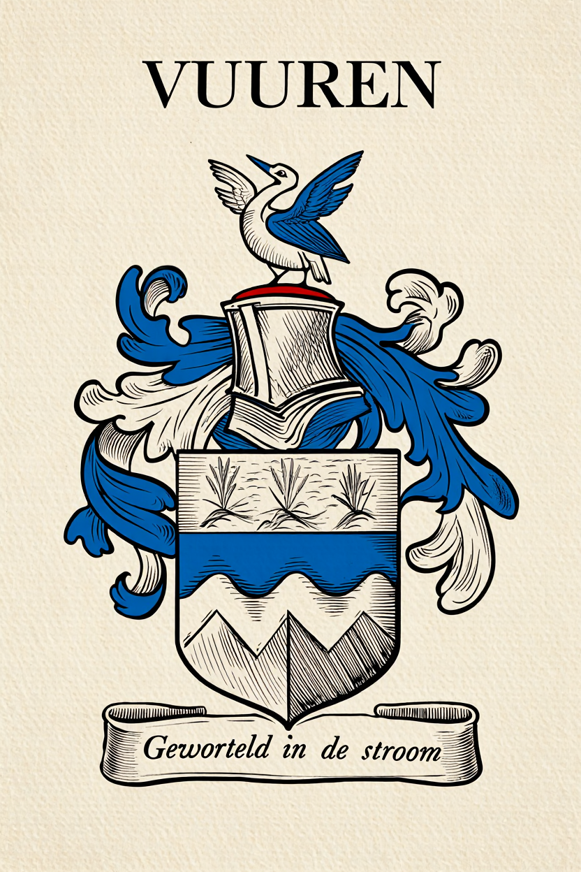 Familiewapen van de achternaam VUUREN (vergrendeld)