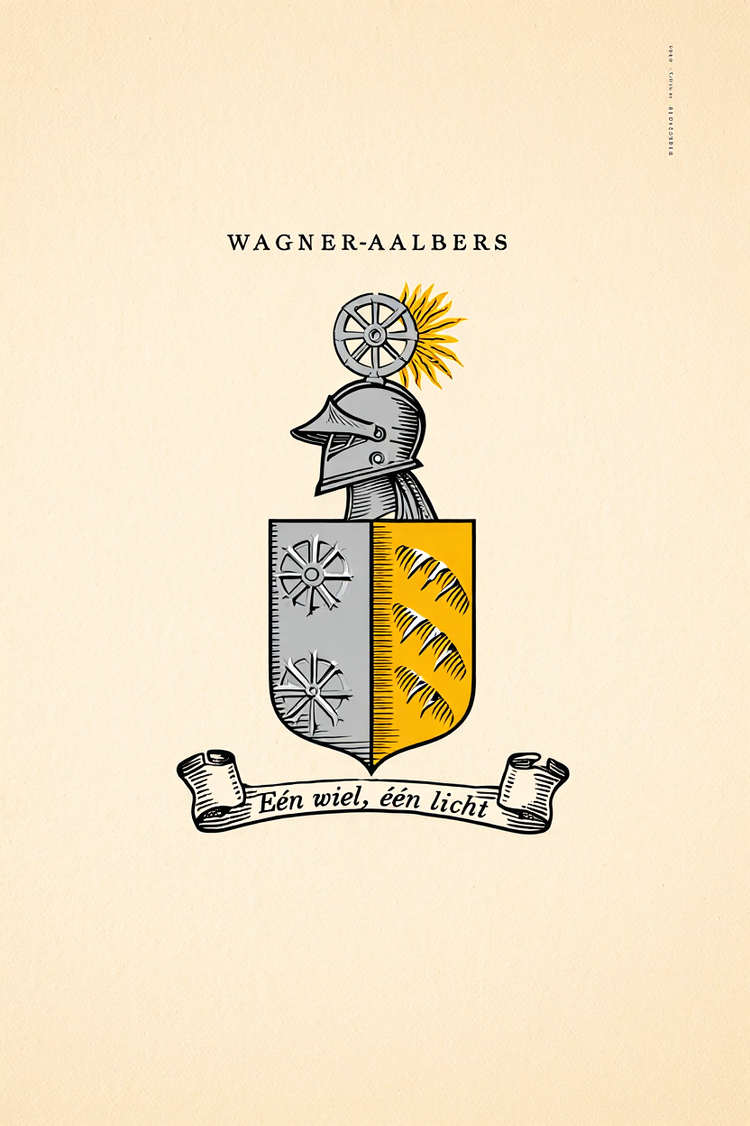 Familiewapen van de achternaam WAGNER-AALBERS (vergrendeld)