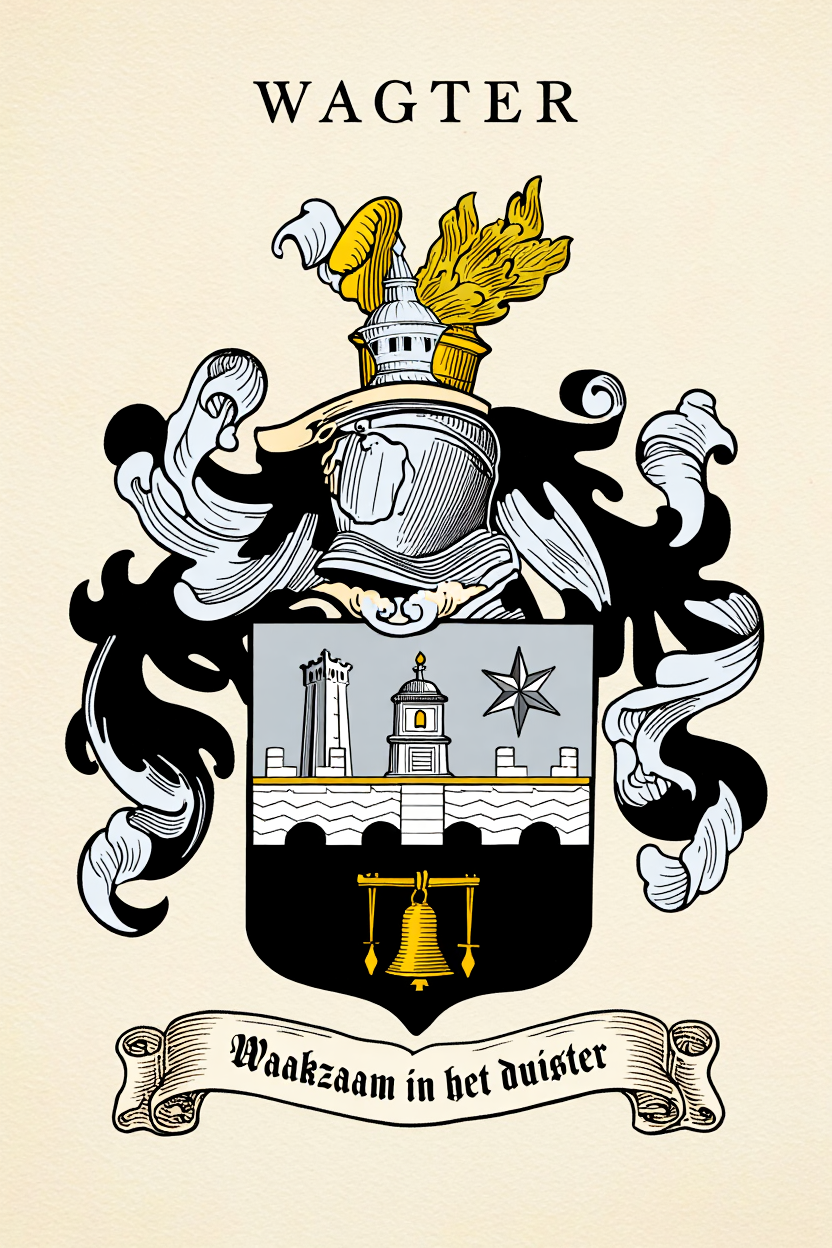 Familiewapen van de achternaam WAGTER (vergrendeld)