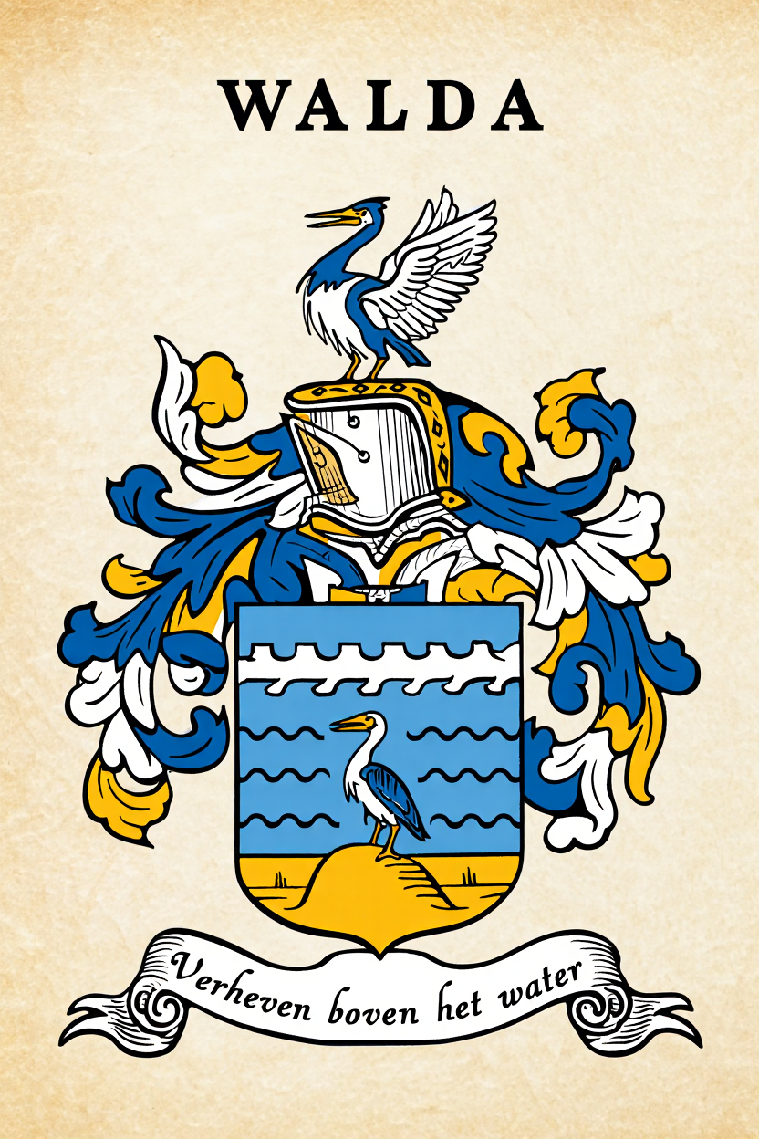 Familiewapen van de achternaam WALDA